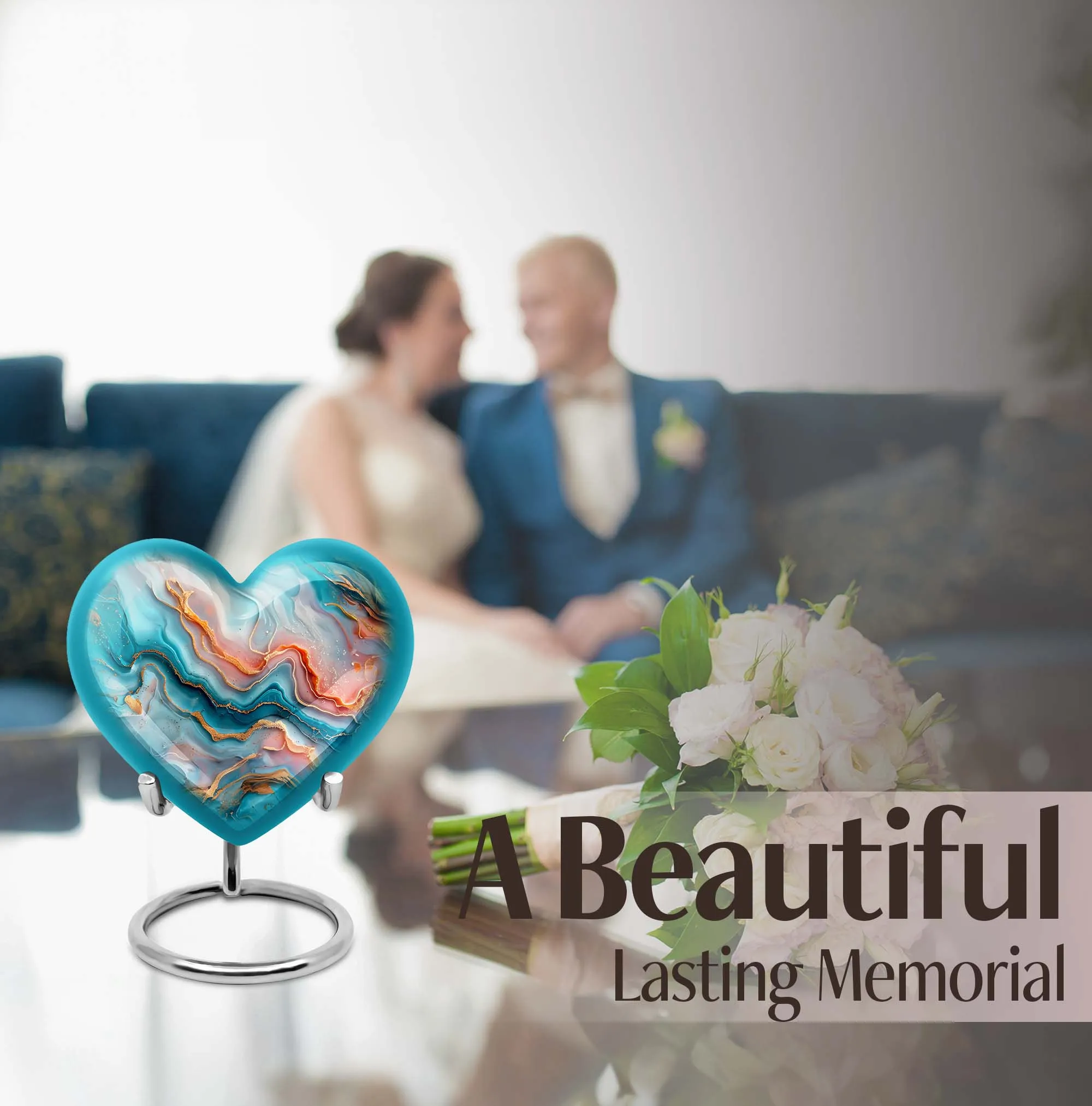 Eternal Flow: Vibrant Swirl Cremation Urn for Adults
