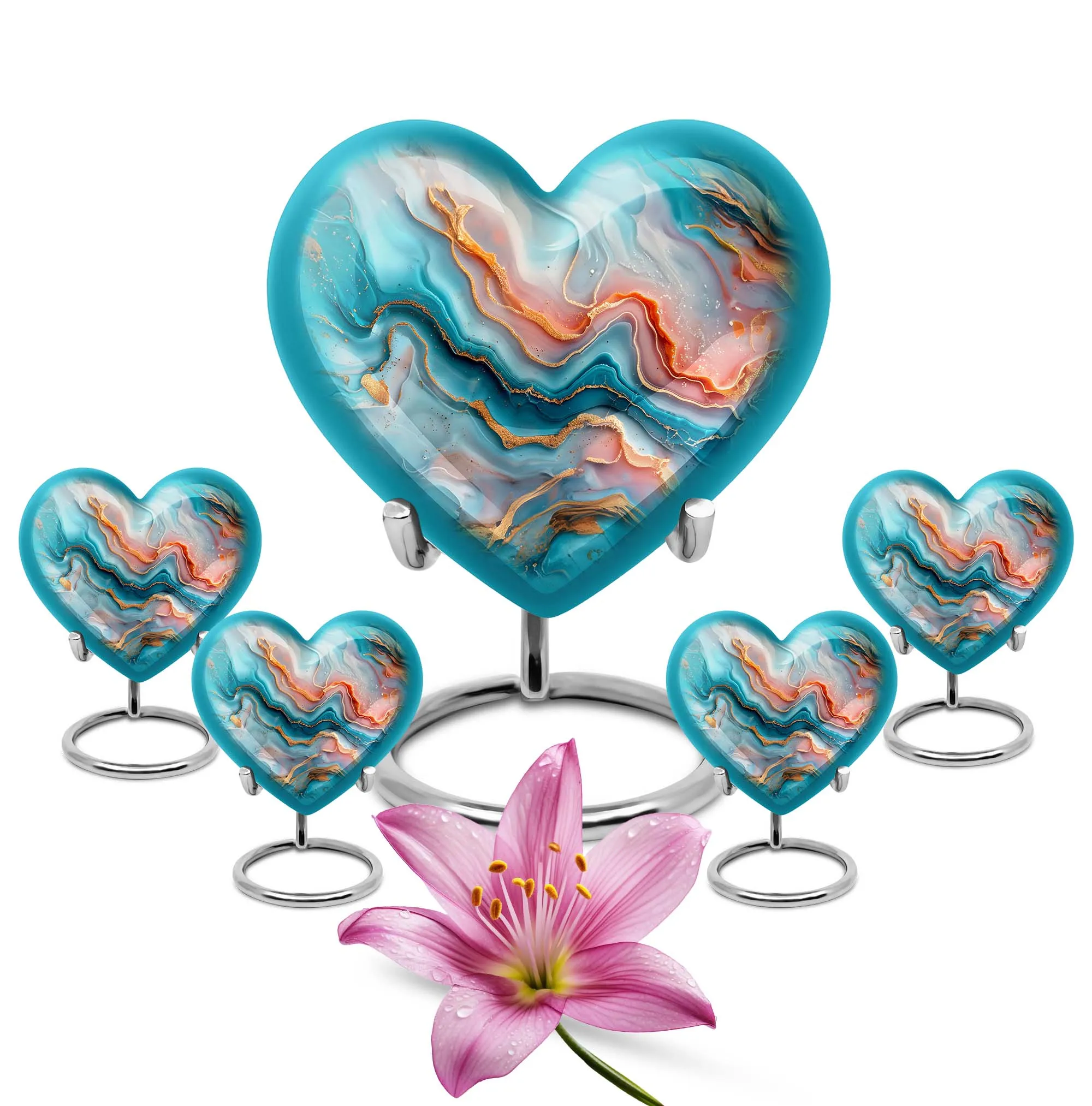 Eternal Flow: Vibrant Swirl Cremation Urn for Adults