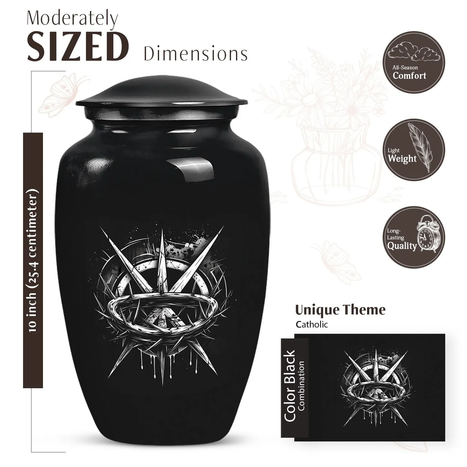 Eternal Remembrance -  Catholic Memorial Ash Urn