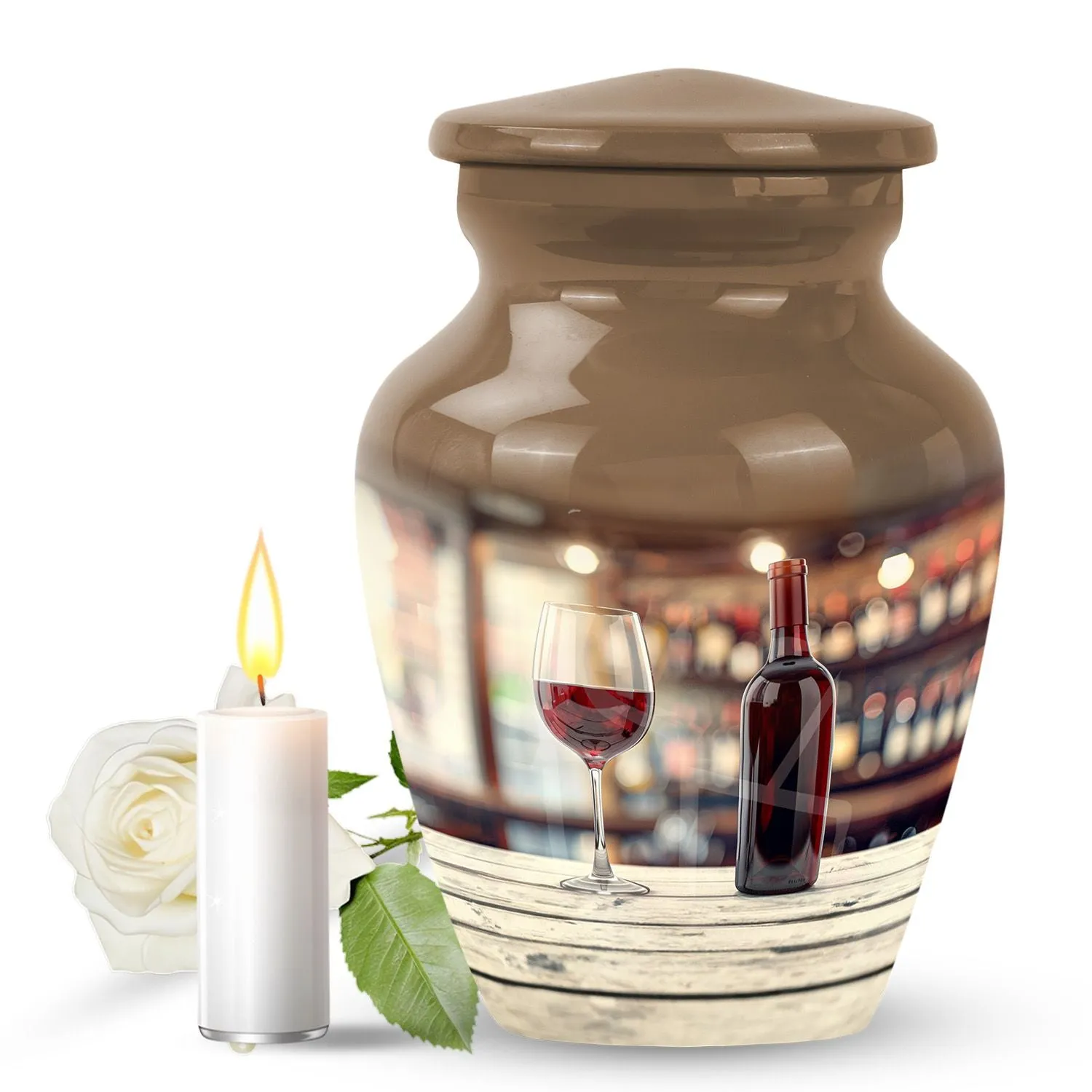 Eternal Rest Wine Urn – Medium Size Cremation Asset for Memorial