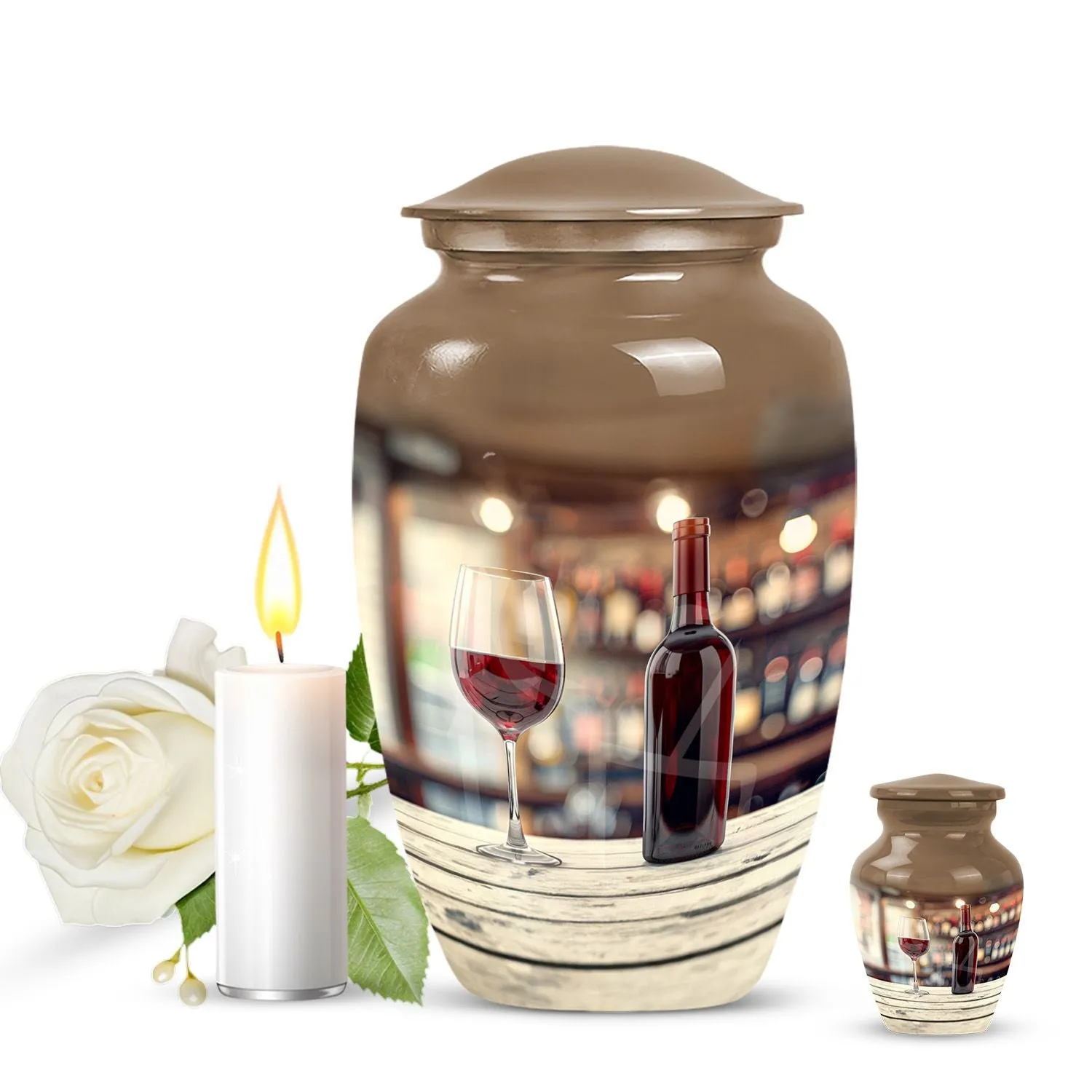 Eternal Rest Wine Urn – Medium Size Cremation Asset for Memorial