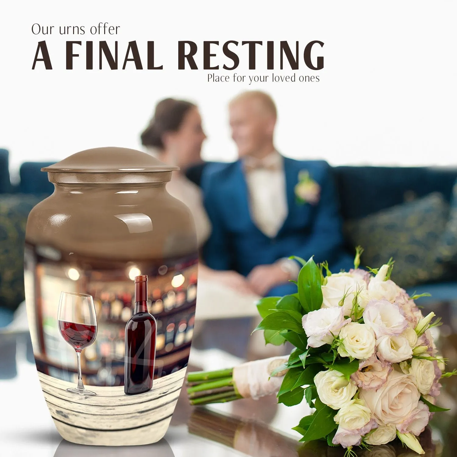 Eternal Rest Wine Urn – Medium Size Cremation Asset for Memorial