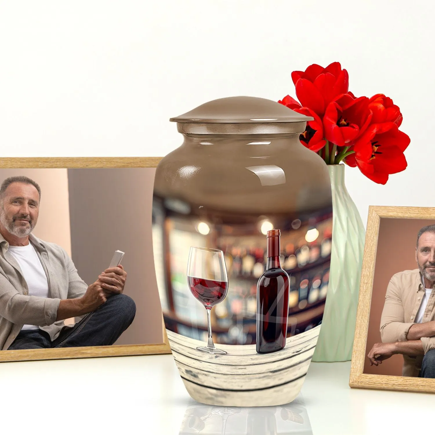 Eternal Rest Wine Urn – Medium Size Cremation Asset for Memorial