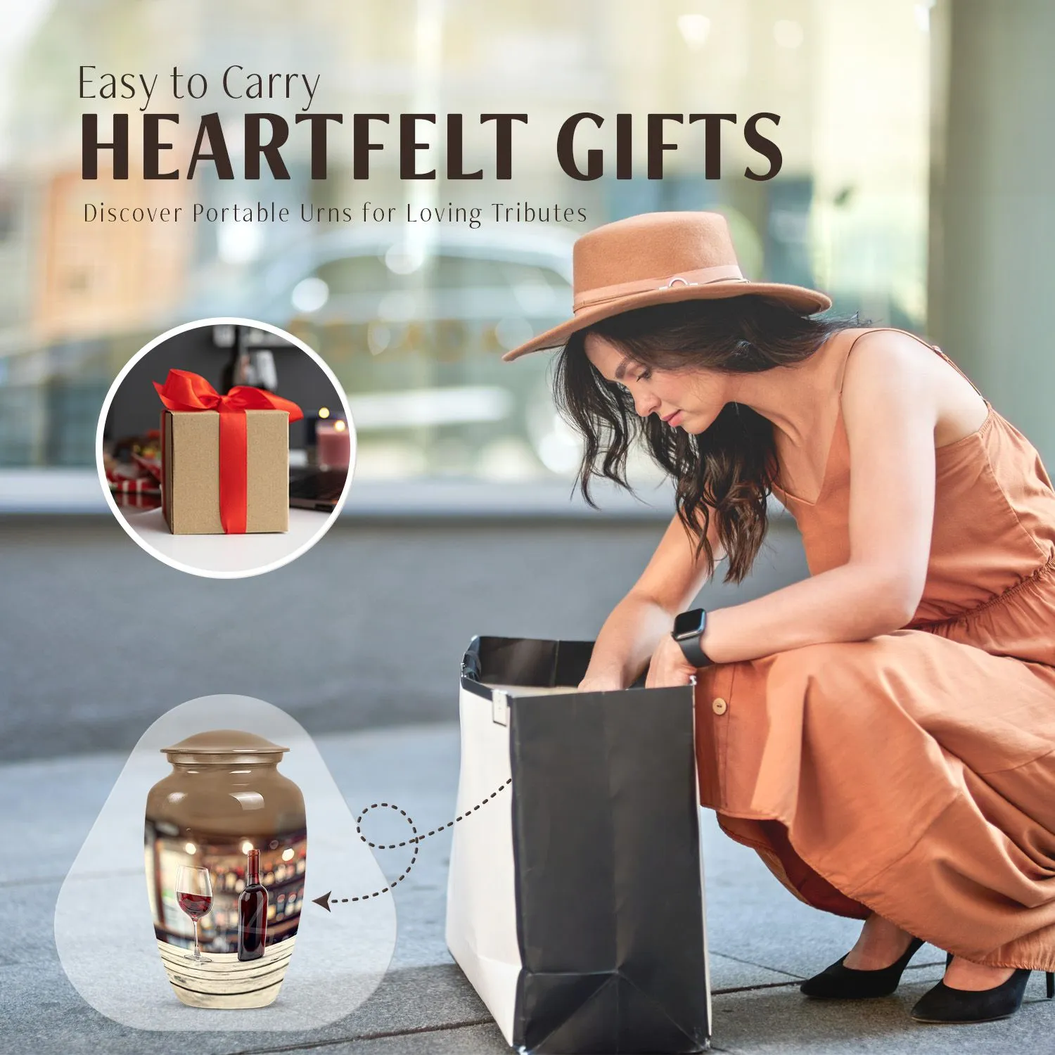 Eternal Rest Wine Urn – Medium Size Cremation Asset for Memorial