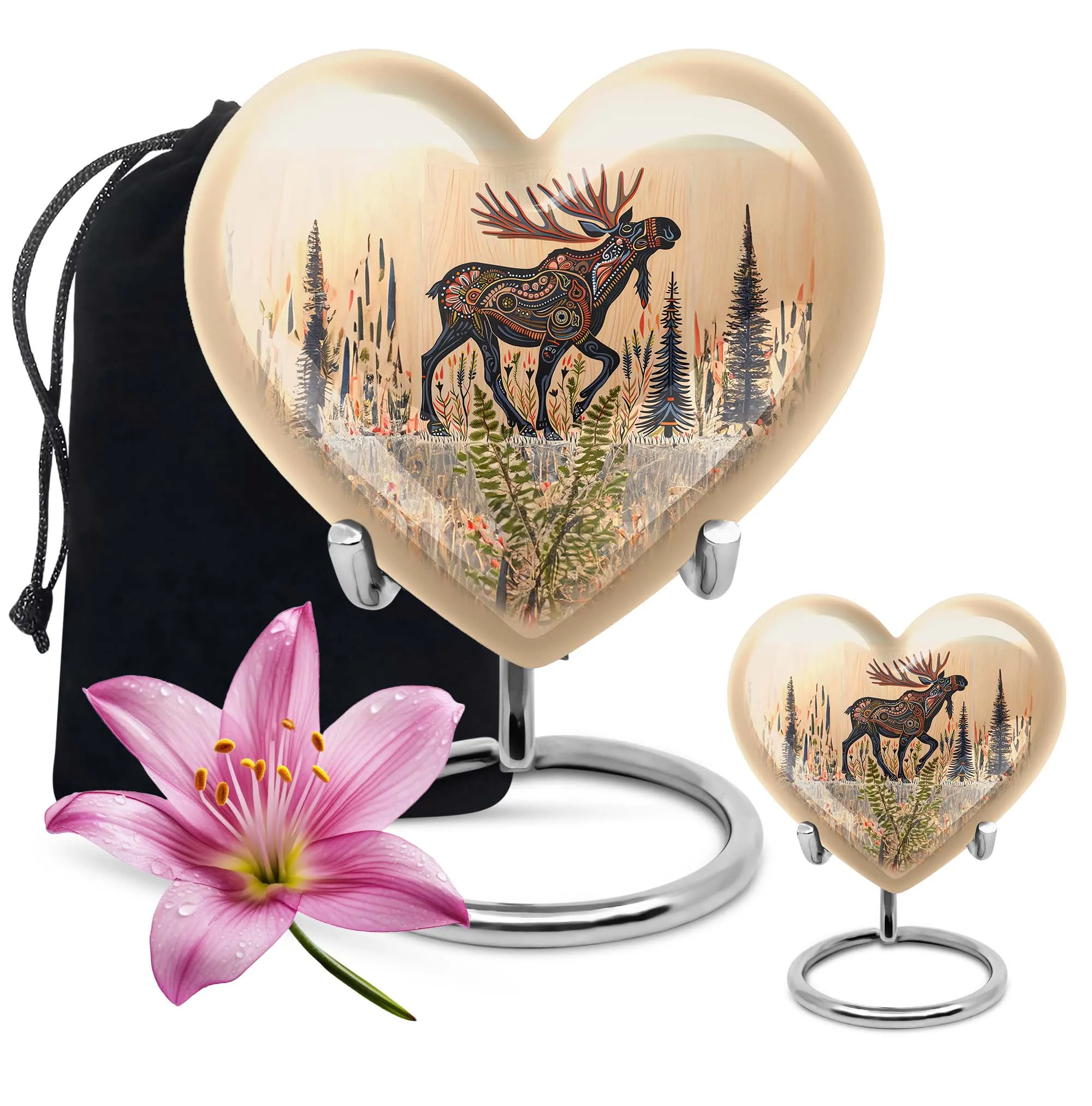 Everlasting Embrace - Memorial Moose Walking Urn for Human Ashes