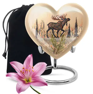 Everlasting Embrace - Memorial Moose Walking Urn for Human Ashes