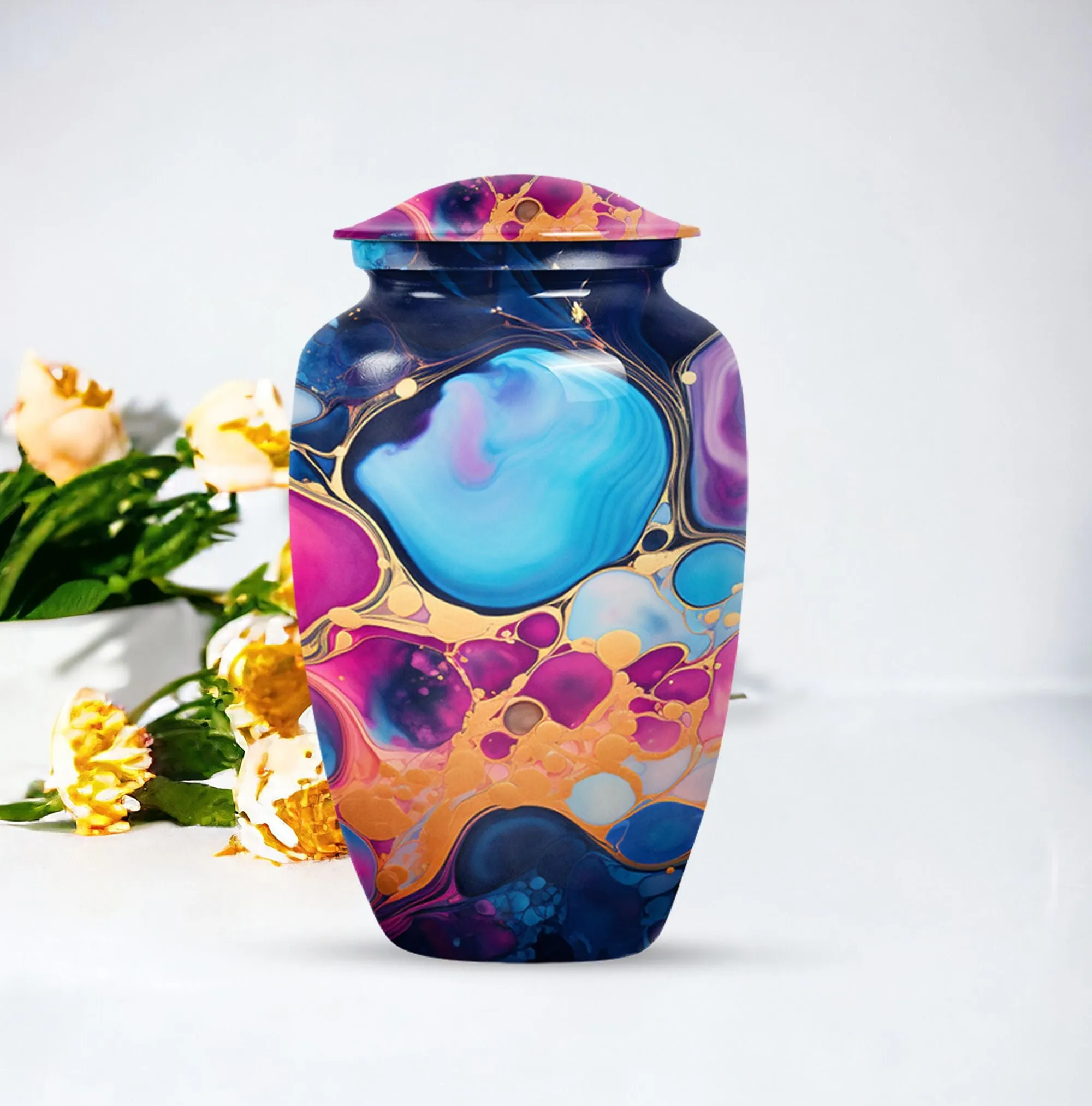 Everlasting Sanctuary Pastel Swirl Memorial Cremation Urn