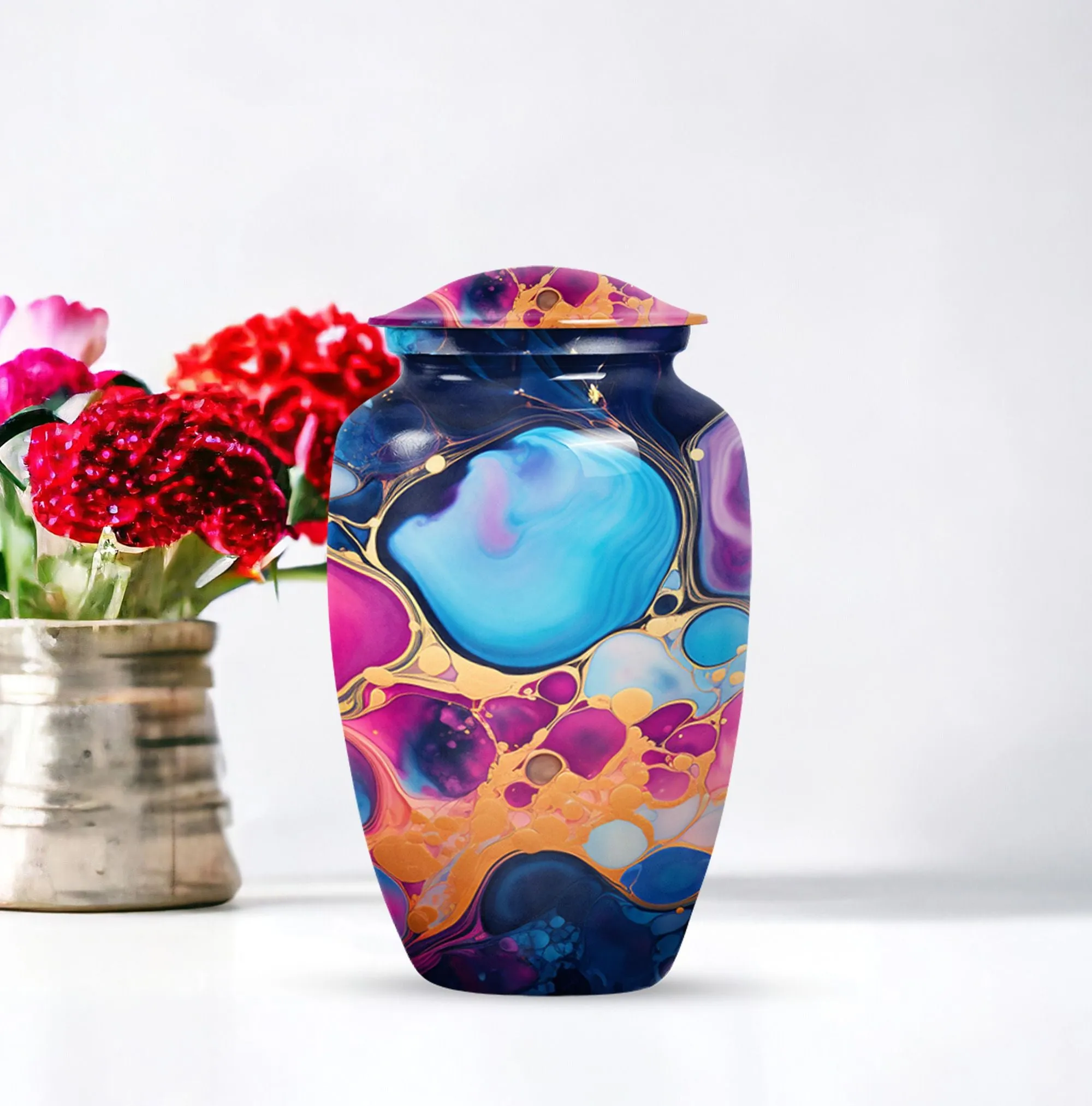 Everlasting Sanctuary Pastel Swirl Memorial Cremation Urn