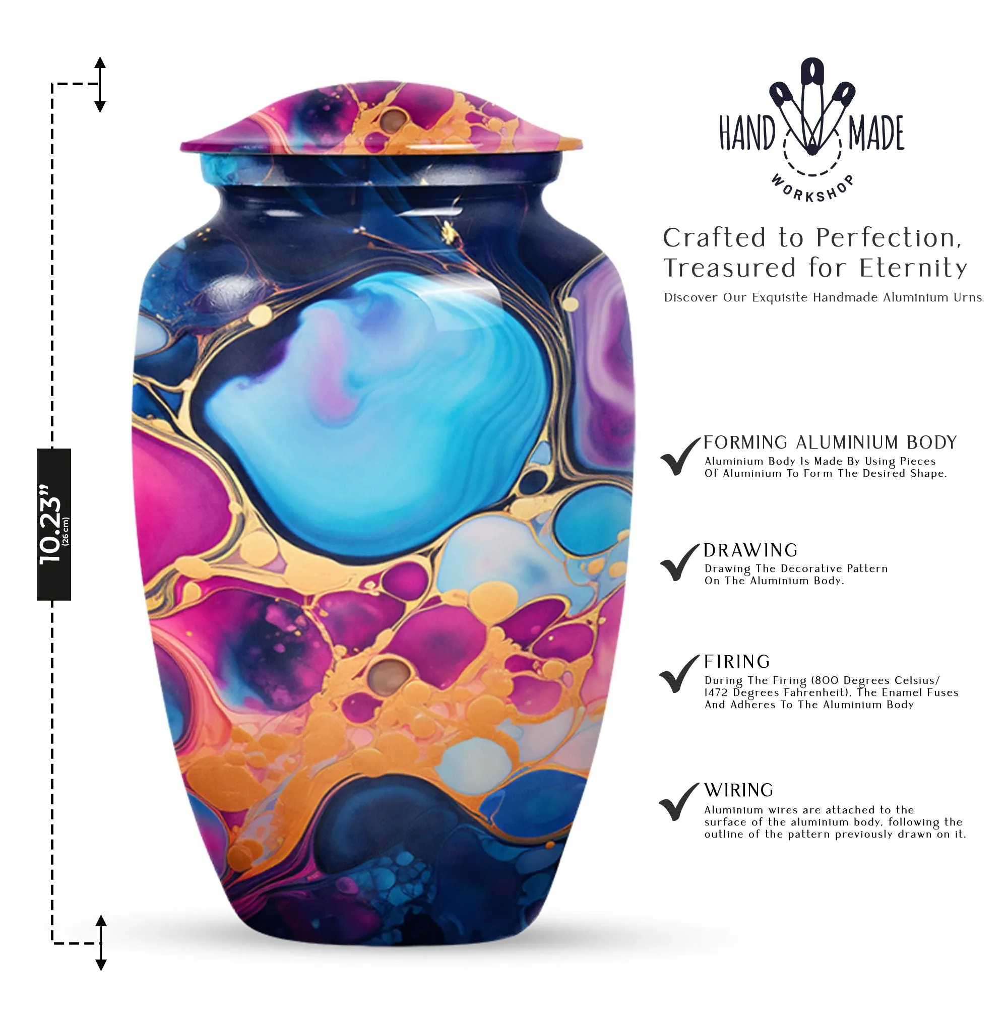 Everlasting Sanctuary Pastel Swirl Memorial Cremation Urn