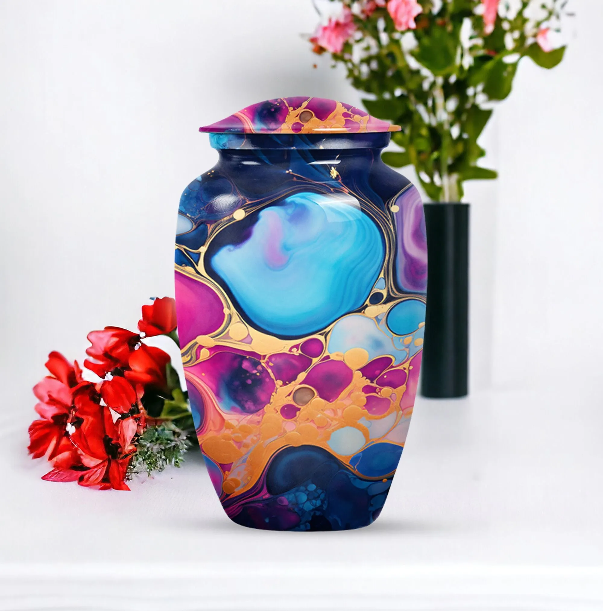 Everlasting Sanctuary Pastel Swirl Memorial Cremation Urn