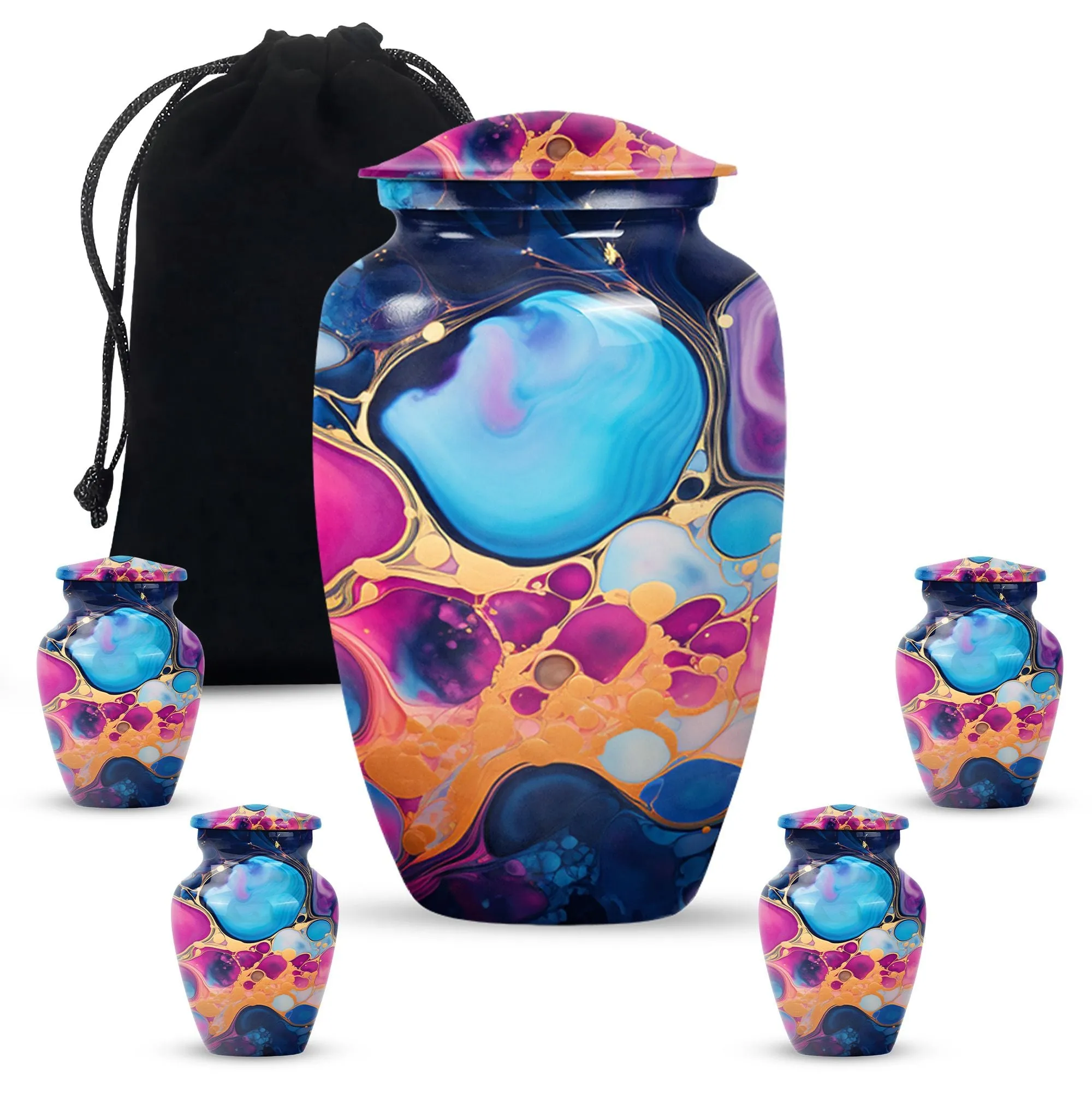 Everlasting Sanctuary Pastel Swirl Memorial Cremation Urn