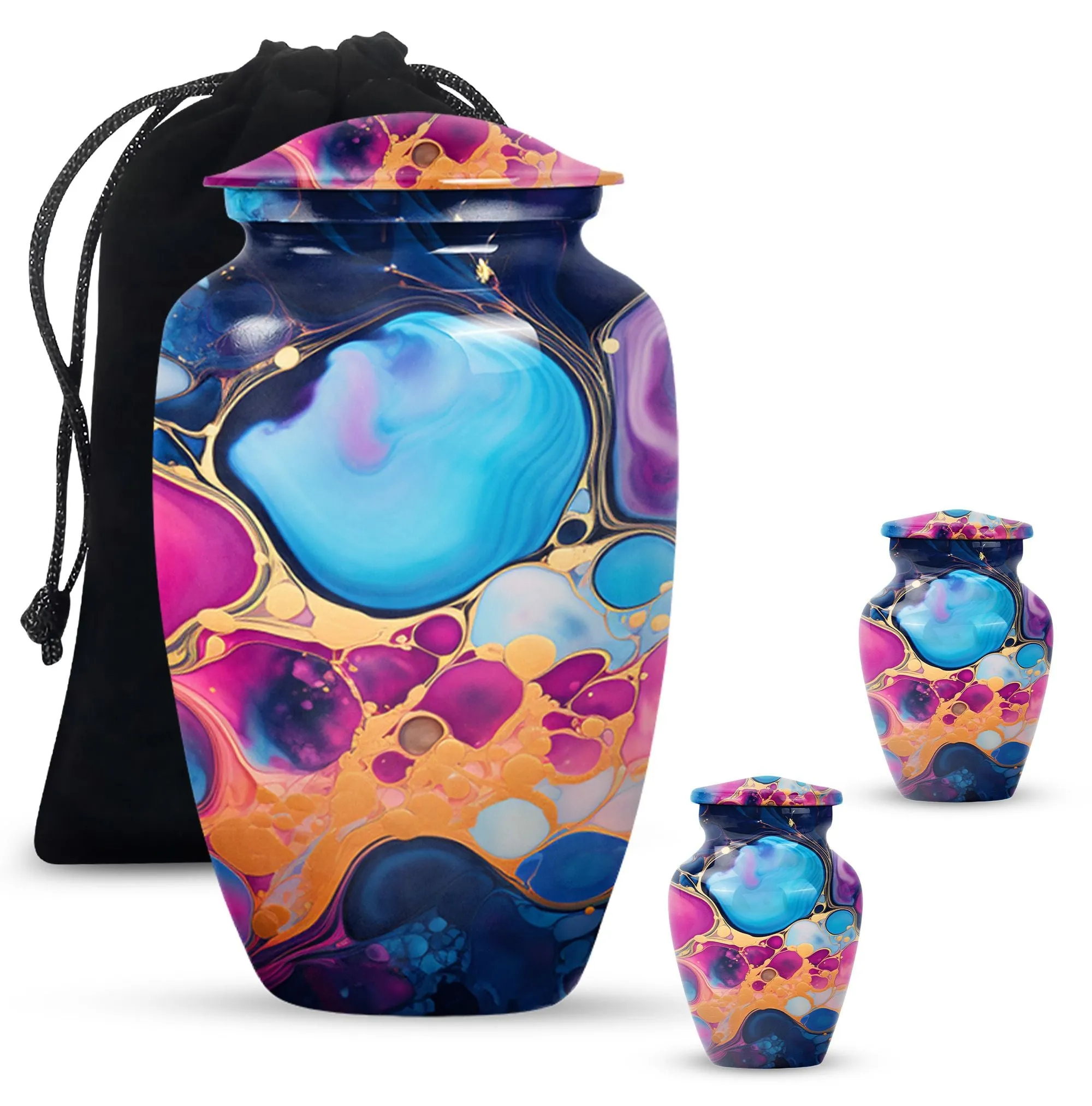 Everlasting Sanctuary Pastel Swirl Memorial Cremation Urn
