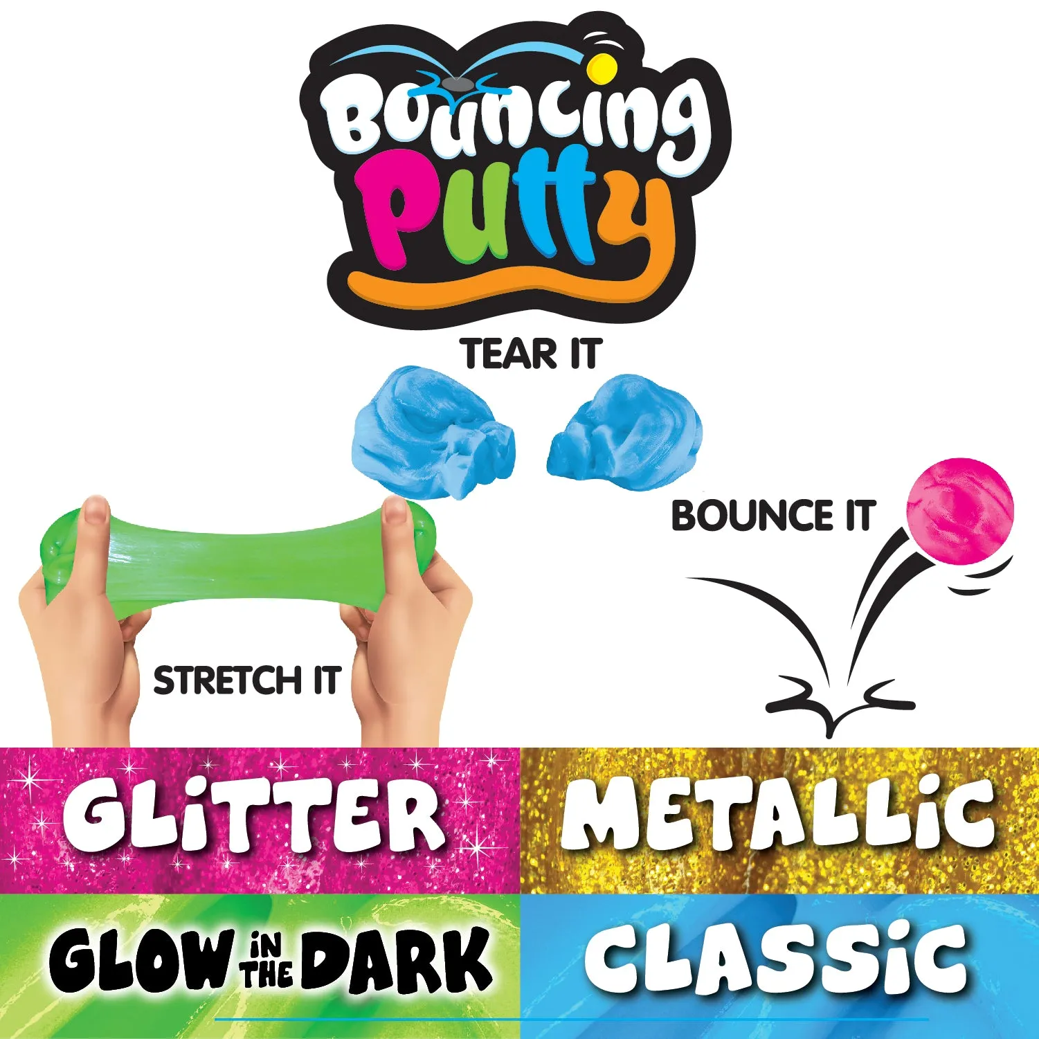 Fidget Bouncing Putty - 12 Pieces Per Retail Ready Display 25617