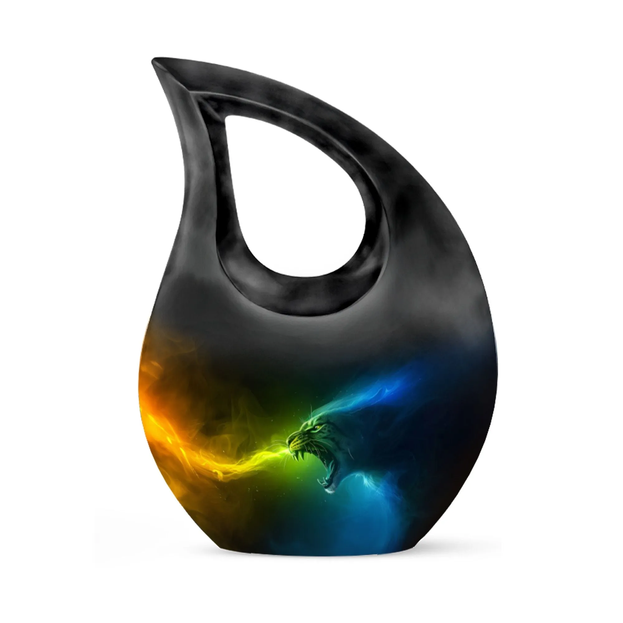 Fire Ice Personalized Memorial Cremation Urn For Ashes