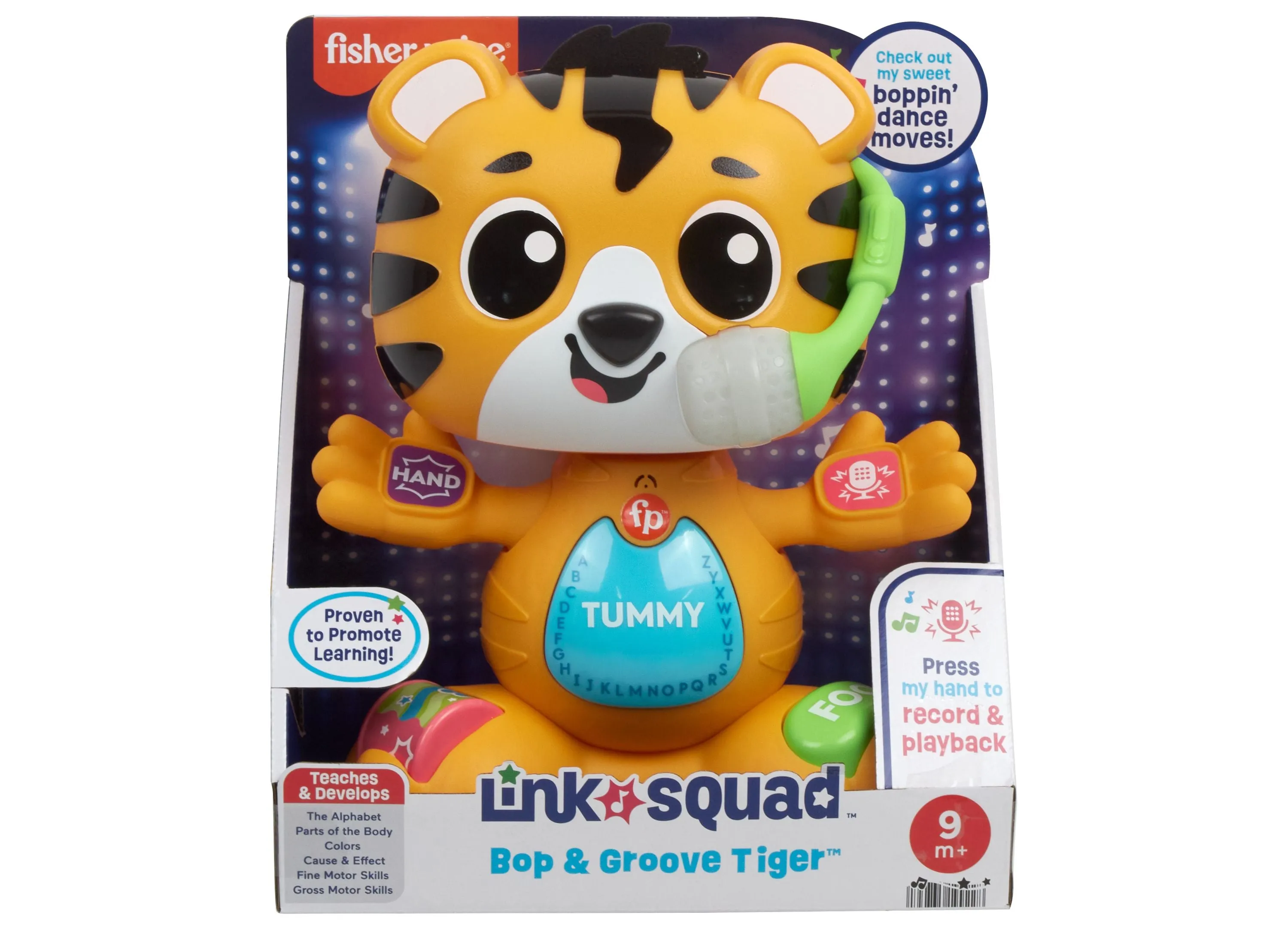 Fisher-Price Link Squad Bop Groove Tiger Interactive Learning Toy