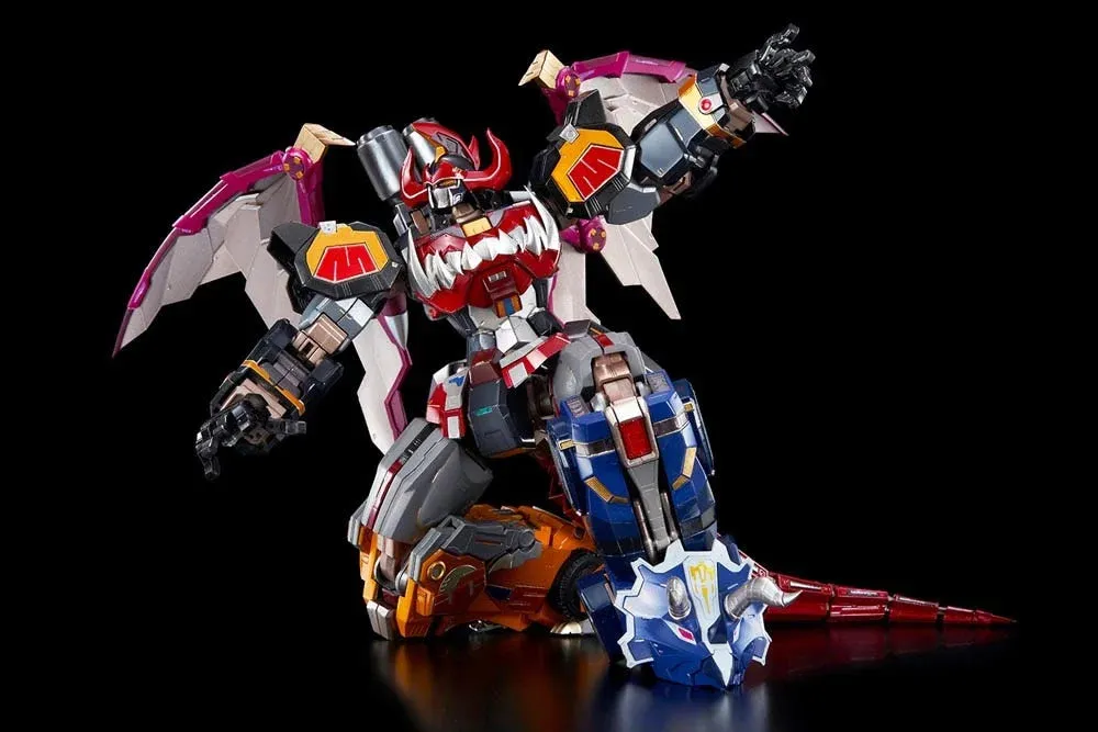 Flame Toys Mighty Morphin Power Rangers Go! Kara Kuri Combine Dino Megazord Figure