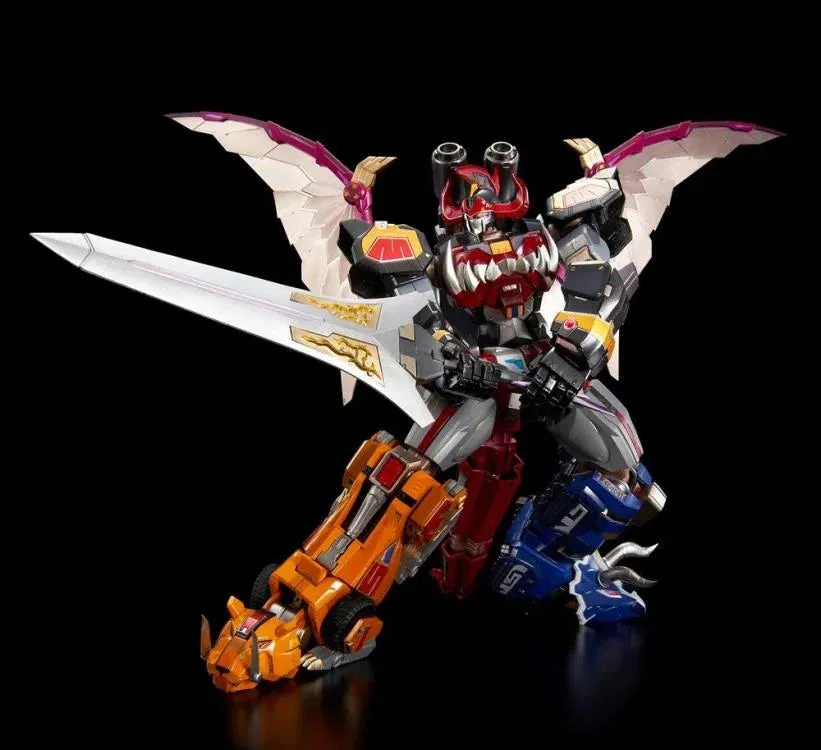 Flame Toys Mighty Morphin Power Rangers Go! Kara Kuri Combine Dino Megazord Figure