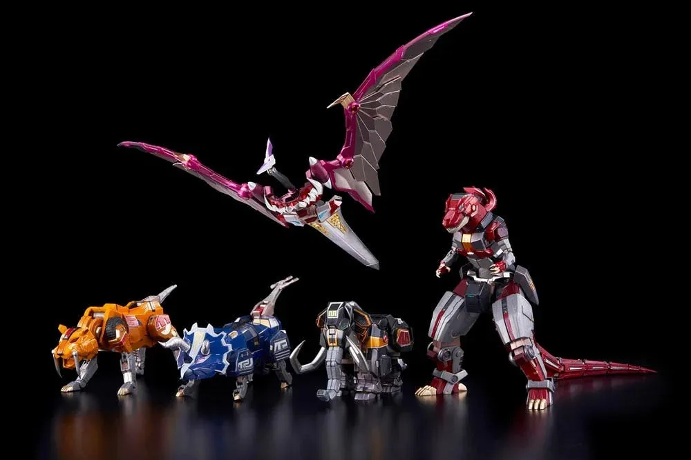 Flame Toys Mighty Morphin Power Rangers Go! Kara Kuri Combine Dino Megazord Figure