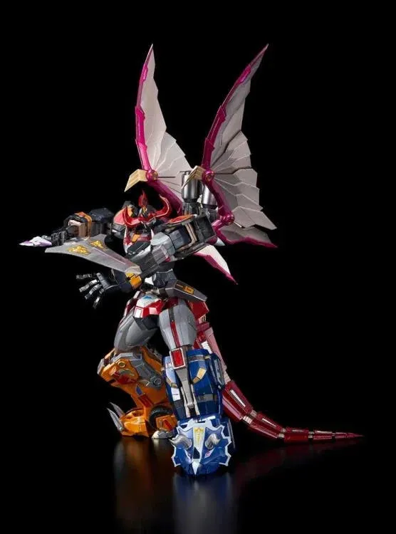 Flame Toys Mighty Morphin Power Rangers Go! Kara Kuri Combine Dino Megazord Figure