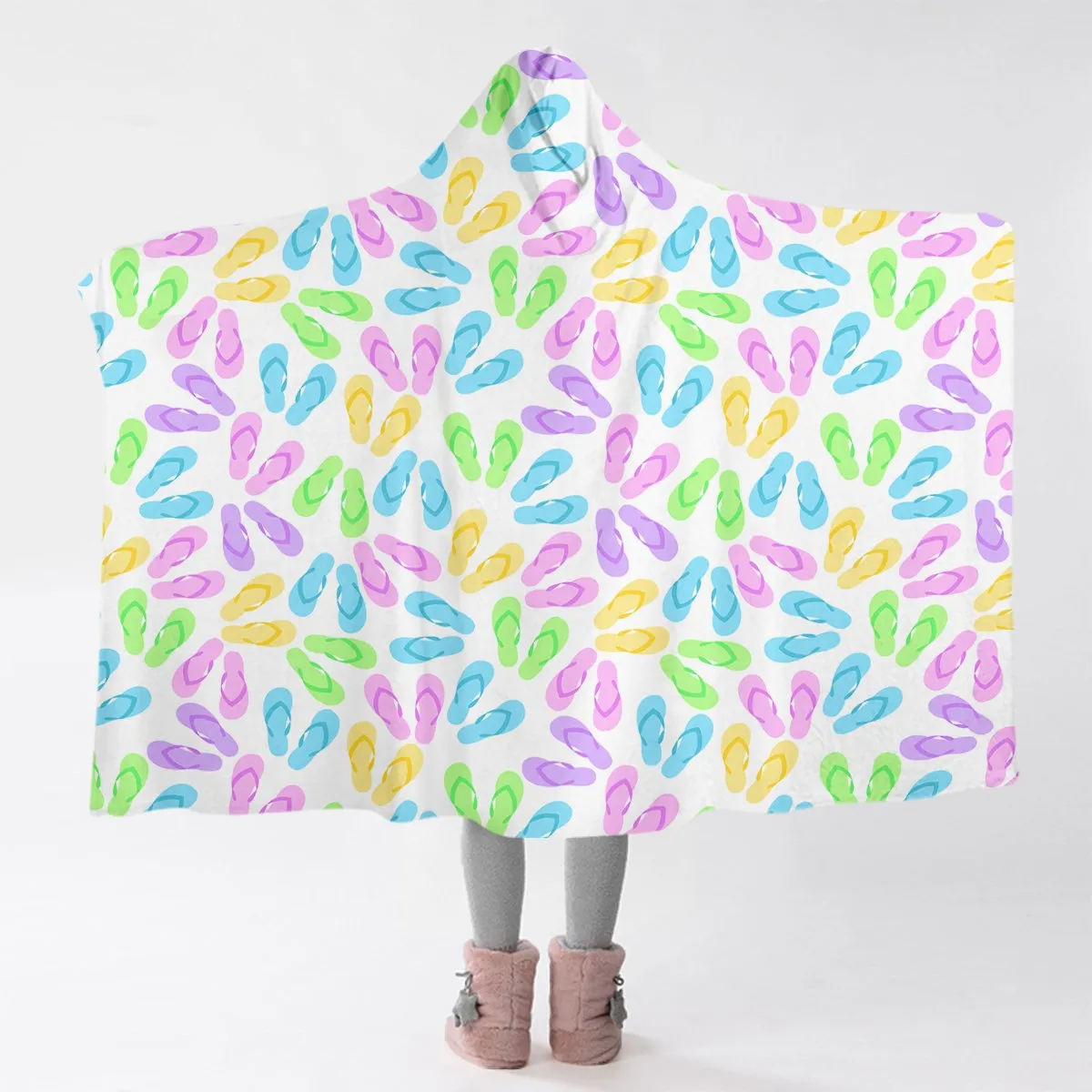 Flip Flops Galore Cozy Hooded Blanket