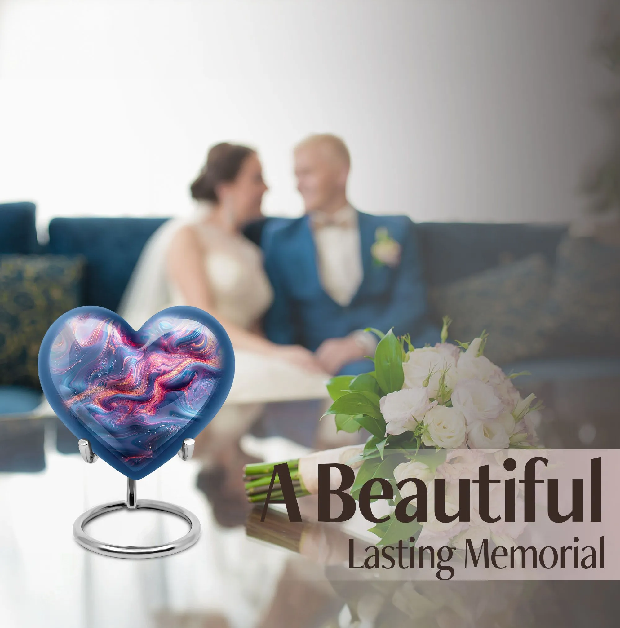 Funeral Abstract Urn, Cherished Memorial for Women