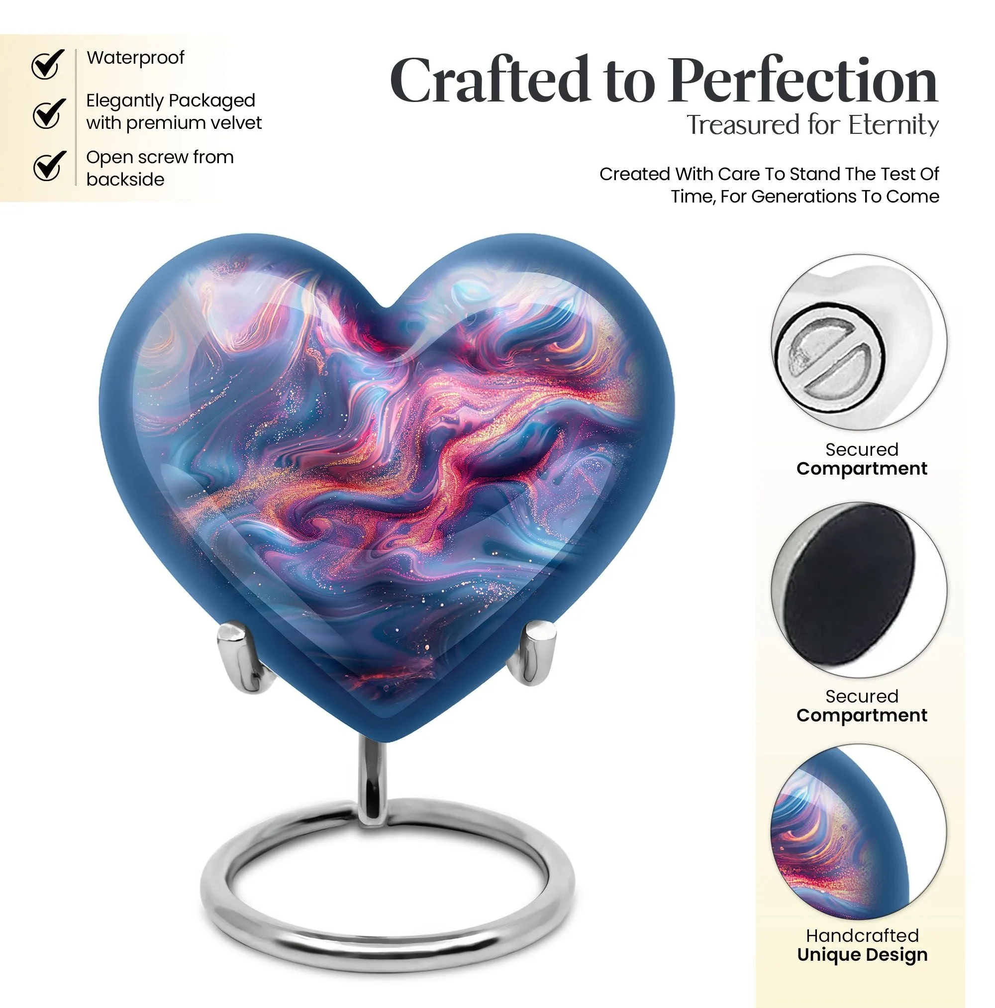 Funeral Abstract Urn, Cherished Memorial for Women
