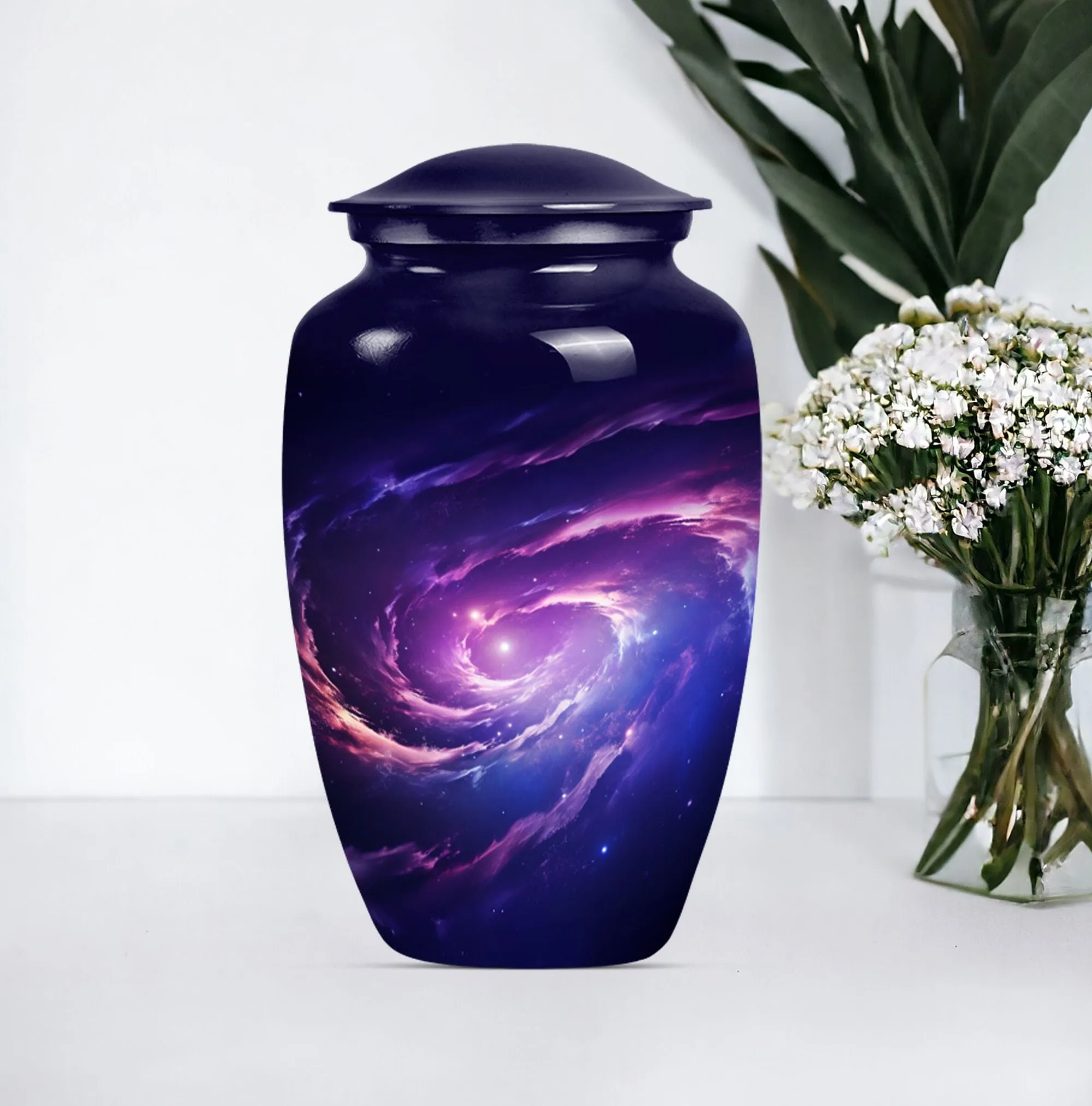 Galaaxy Urn Reminiscent Purple Meadow Tribute Urn For Ashes