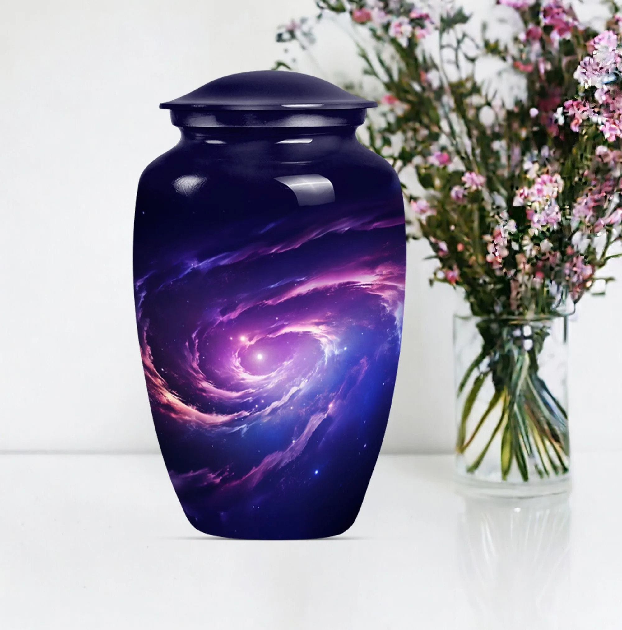 Galaaxy Urn Reminiscent Purple Meadow Tribute Urn For Ashes