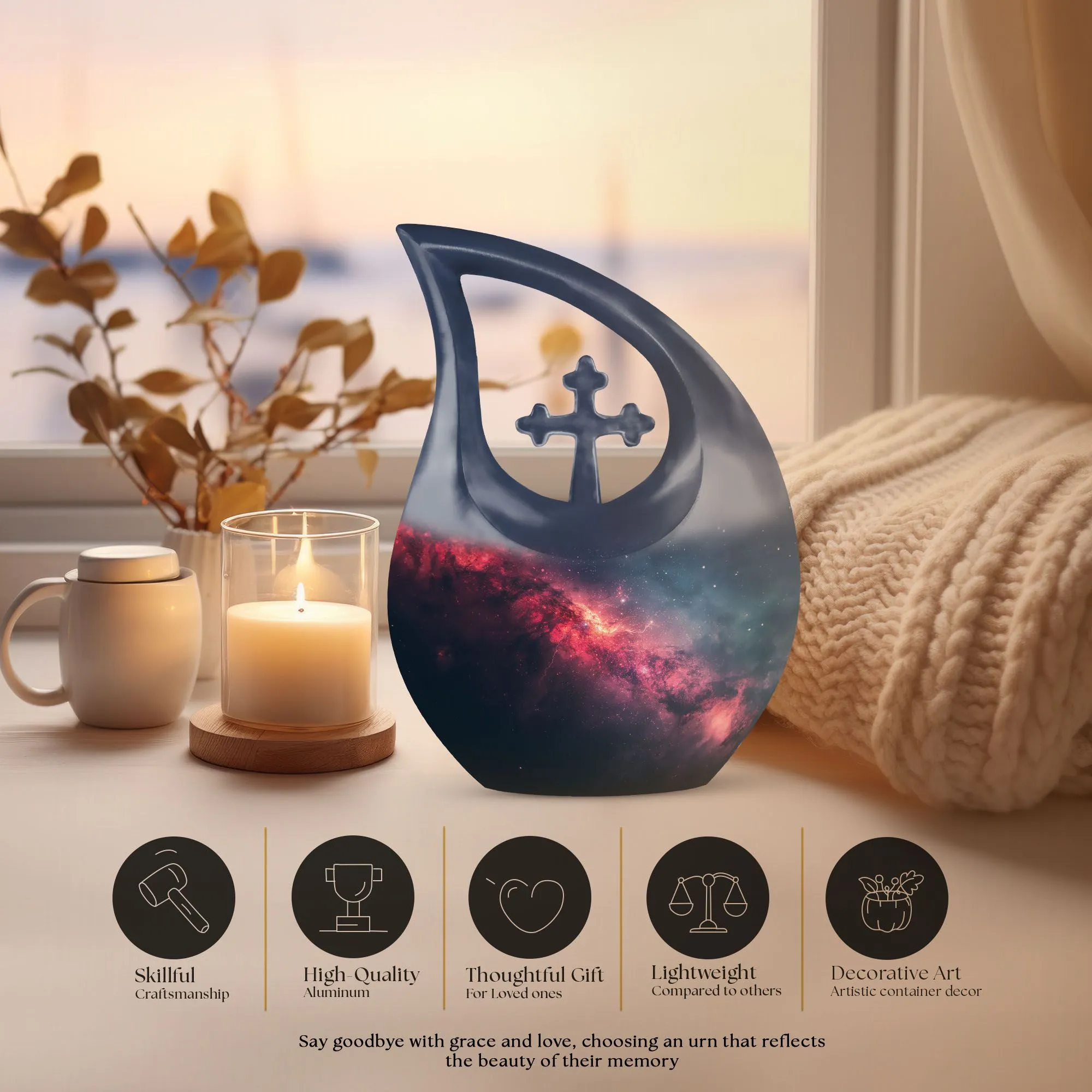 Galaxy Cremation Urn : Cremation Urn For Human Ashes