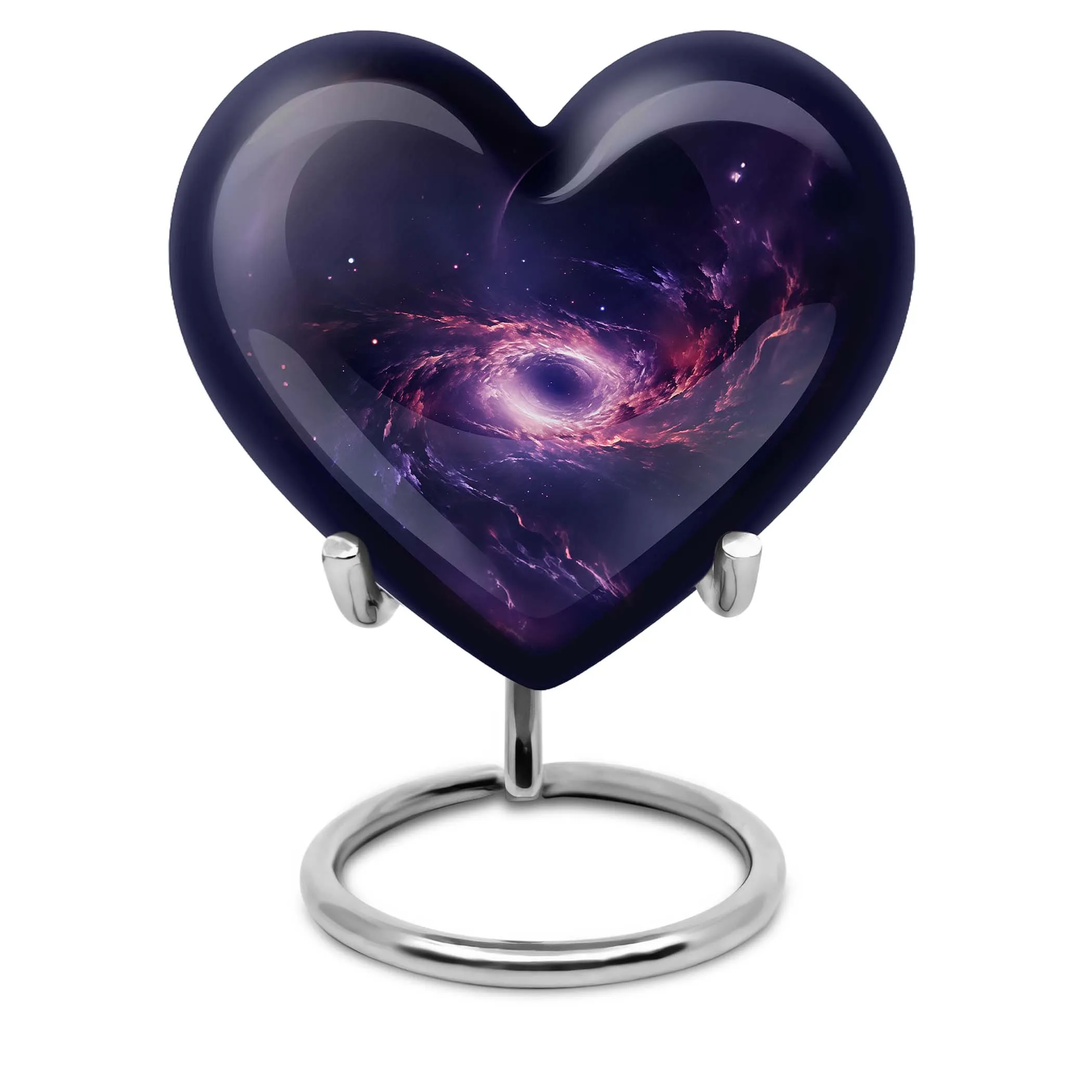 Galaxy Cremation Urn - Heart Design for Human Ashes