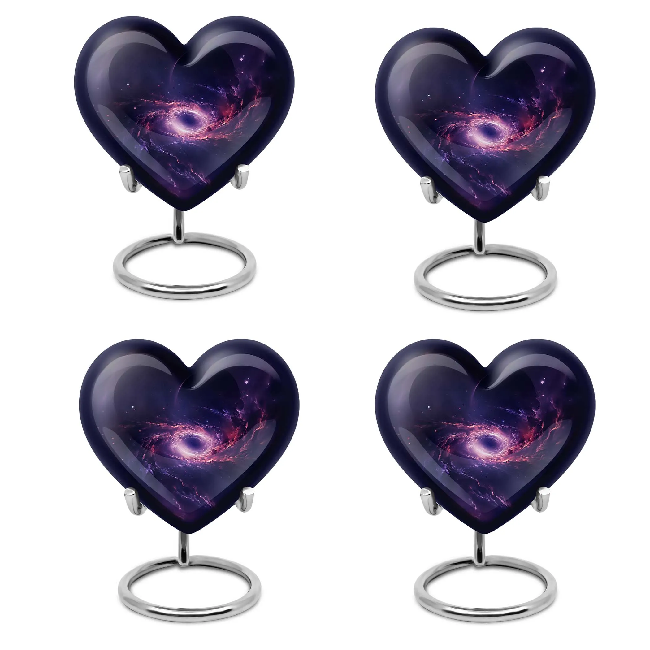 Galaxy Cremation Urn - Heart Design for Human Ashes