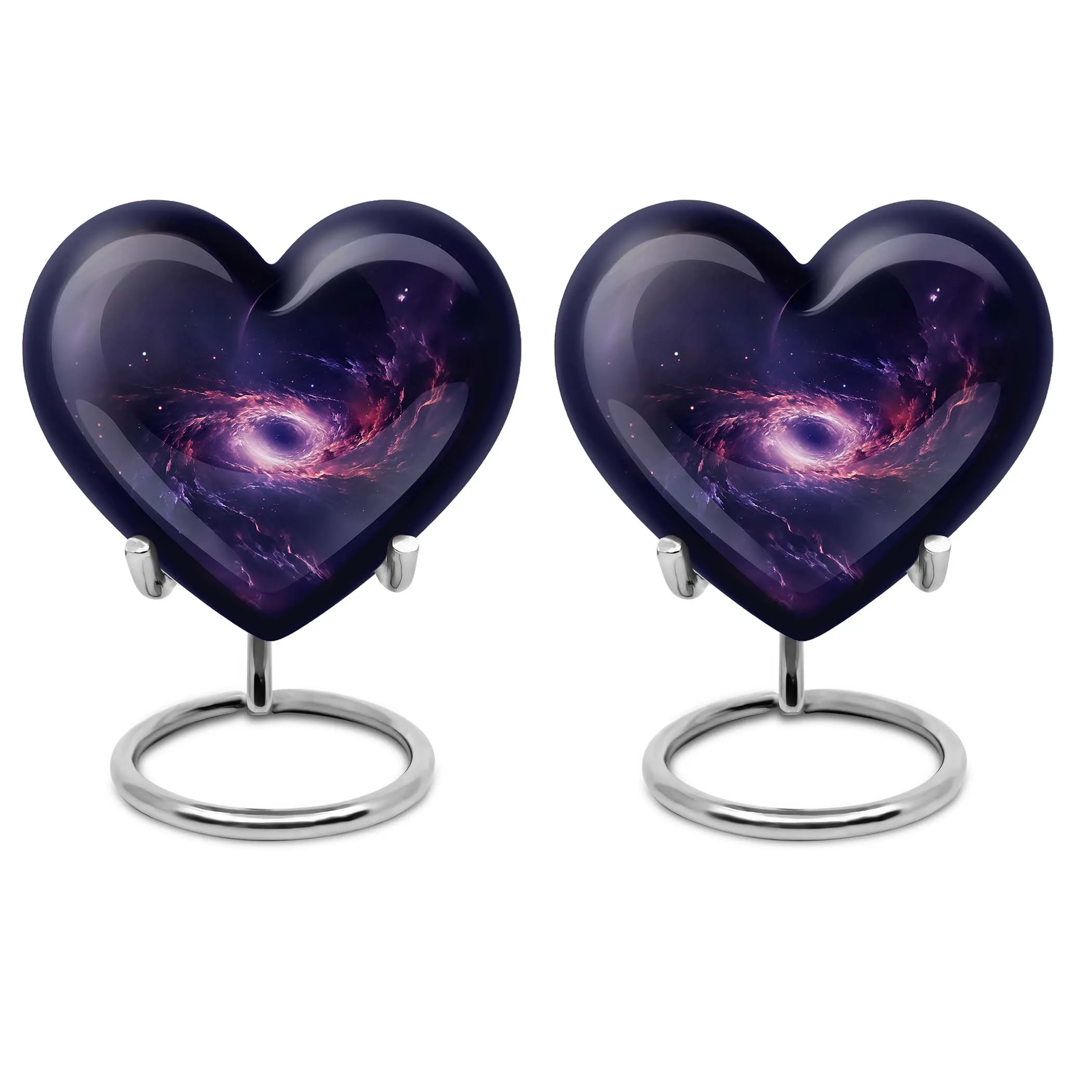 Galaxy Cremation Urn - Heart Design for Human Ashes