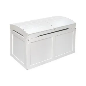 Hardwood Barrel Top Toy Chest - White