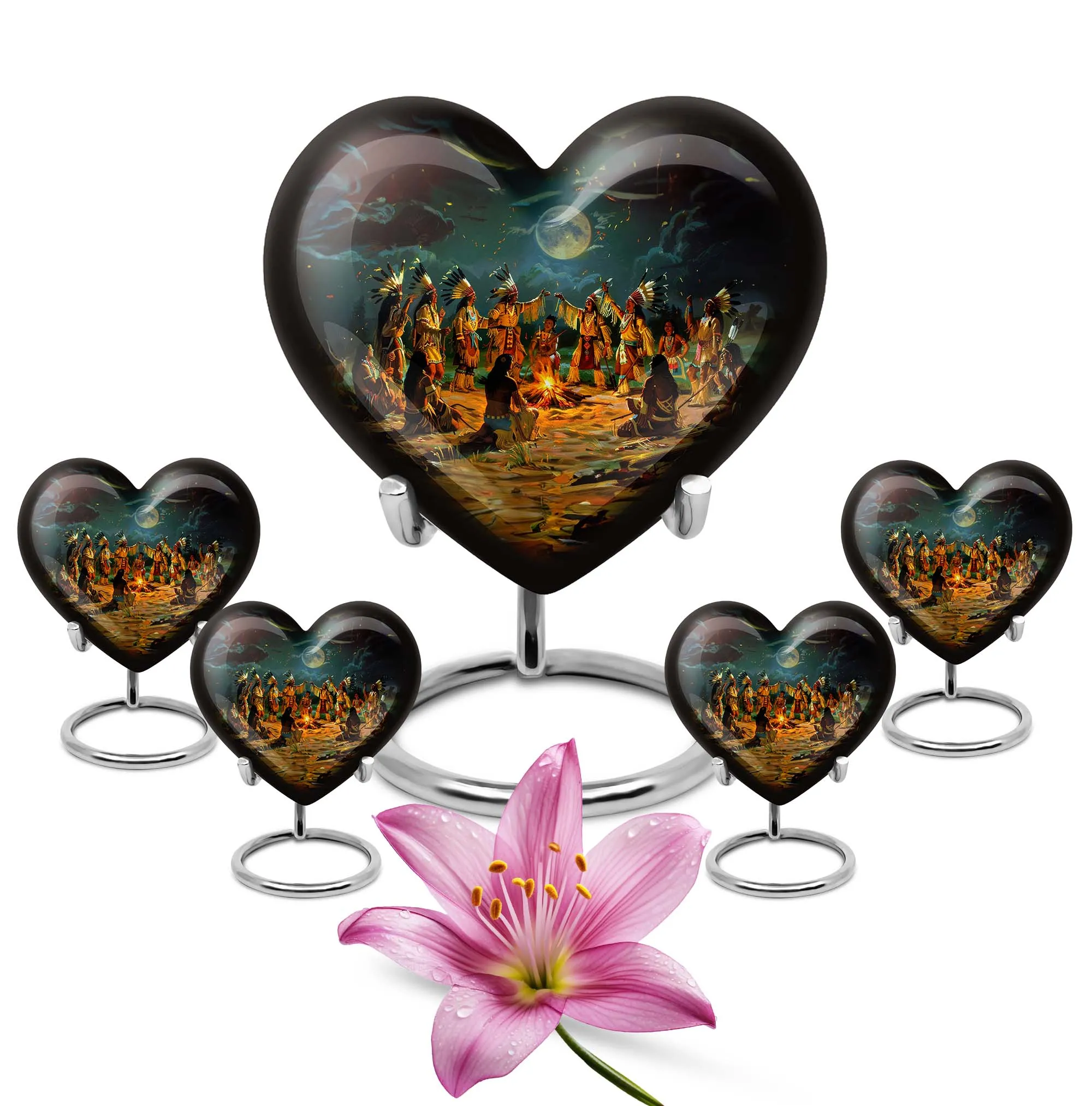 Heart TribeMan Memorial Cremation Urn - A Symbol of Perpetual Love