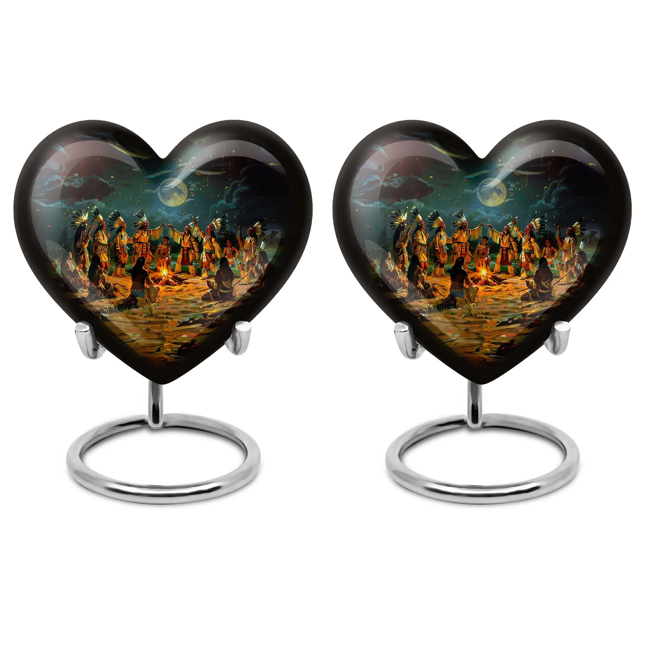 Heart TribeMan Memorial Cremation Urn - A Symbol of Perpetual Love