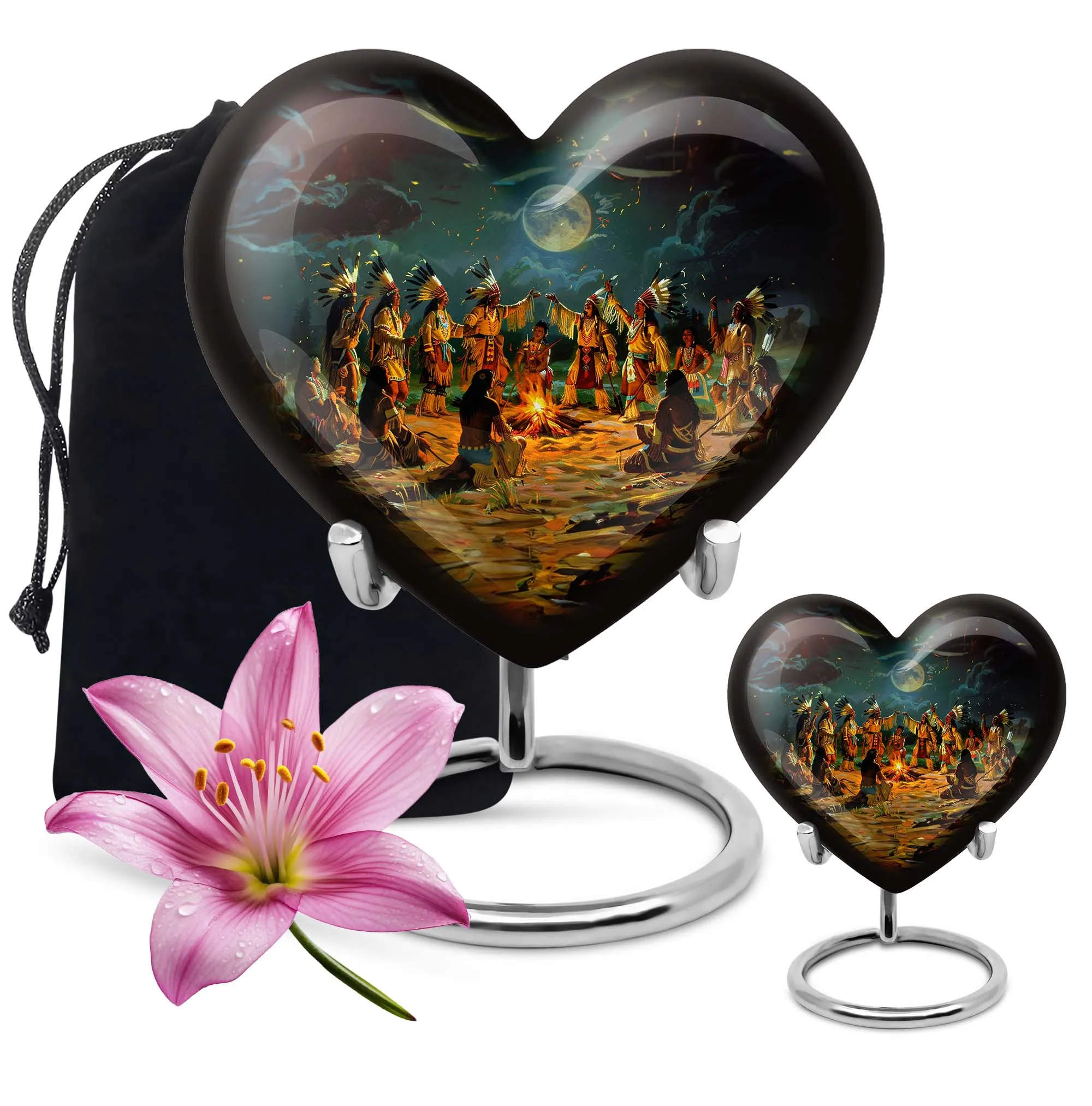 Heart TribeMan Memorial Cremation Urn - A Symbol of Perpetual Love
