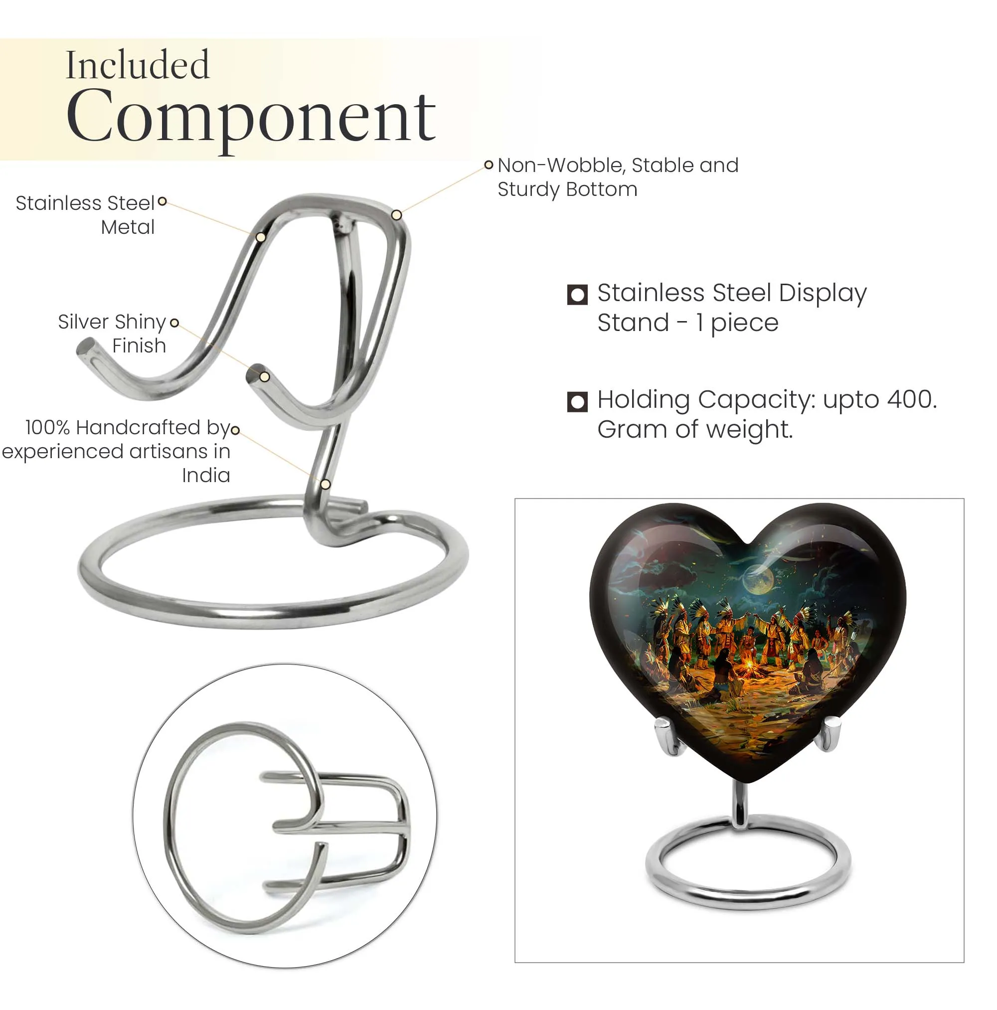 Heart TribeMan Memorial Cremation Urn - A Symbol of Perpetual Love