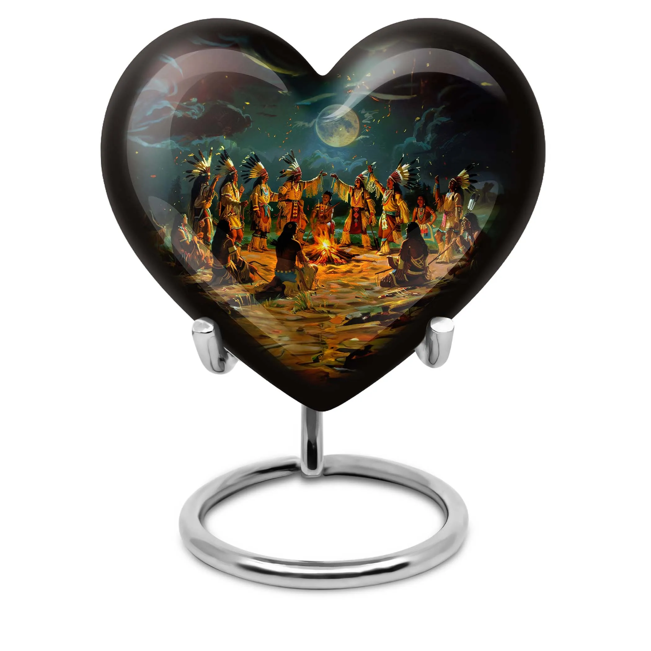 Heart TribeMan Memorial Cremation Urn - A Symbol of Perpetual Love