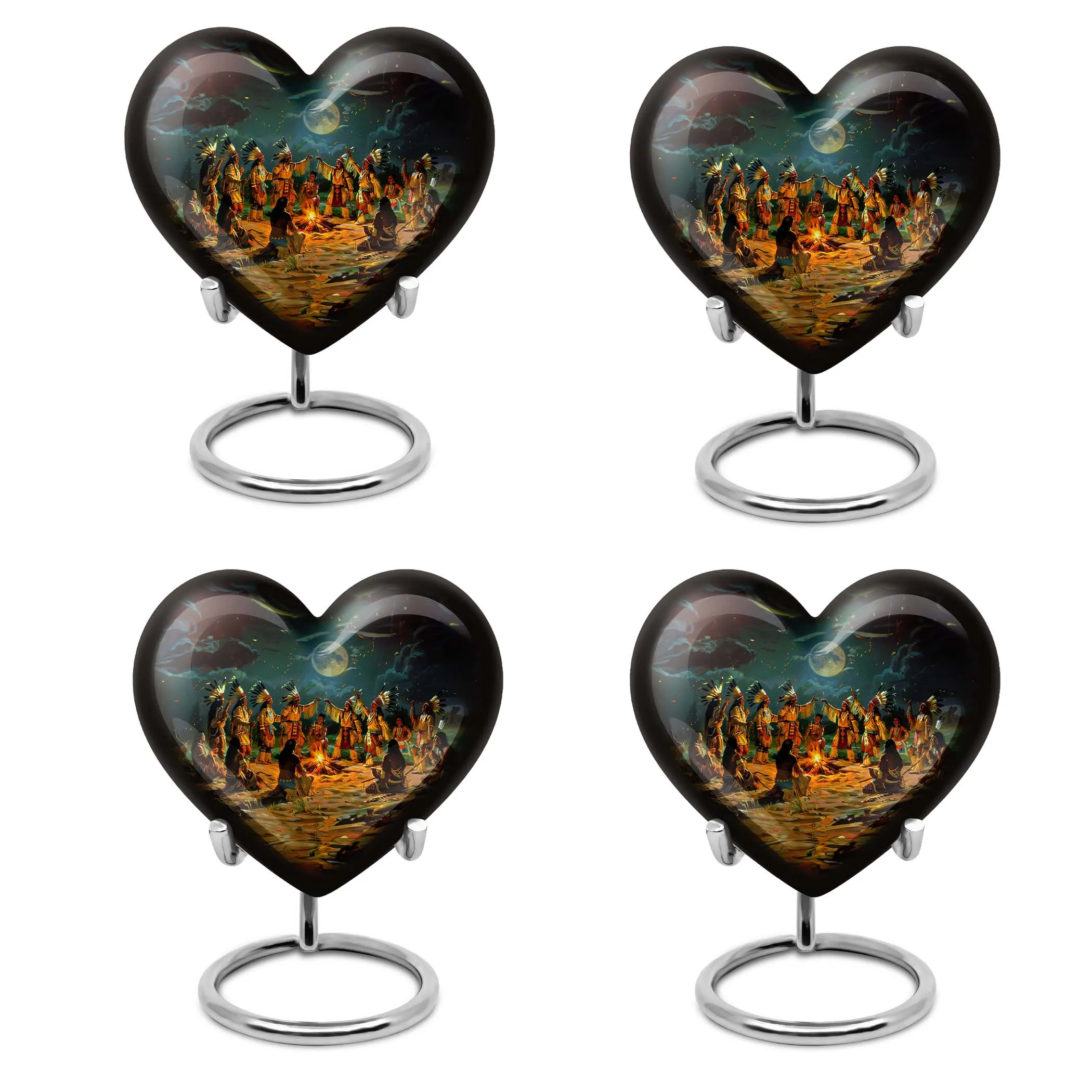 Heart TribeMan Memorial Cremation Urn - A Symbol of Perpetual Love