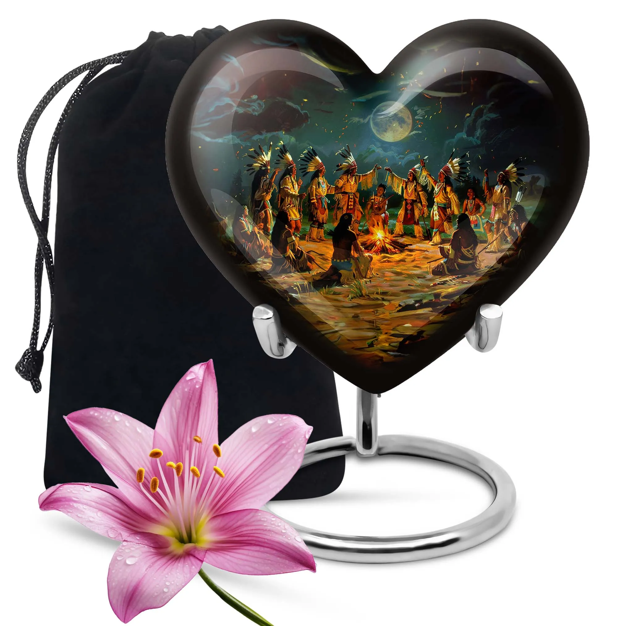 Heart TribeMan Memorial Cremation Urn - A Symbol of Perpetual Love
