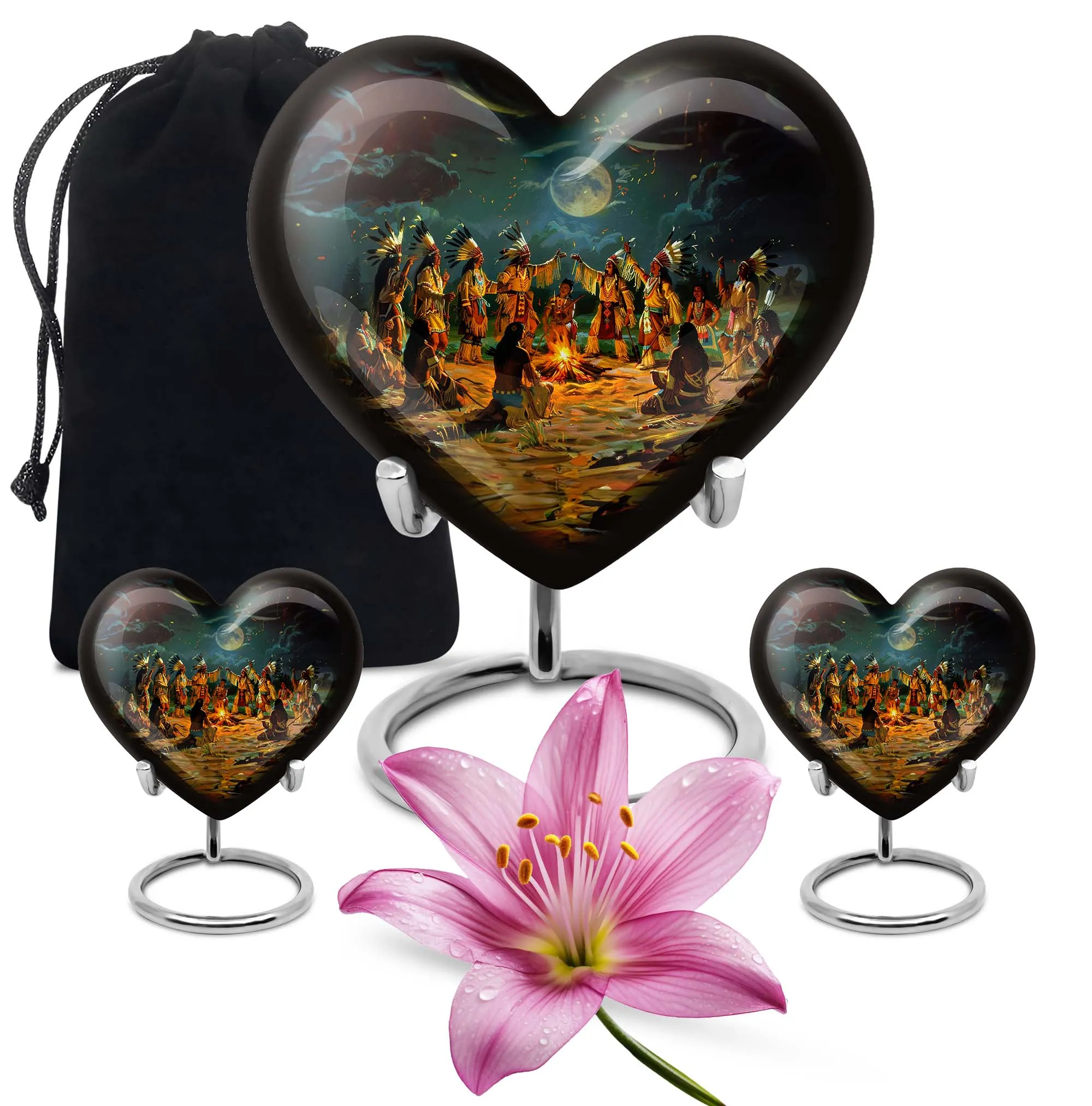 Heart TribeMan Memorial Cremation Urn - A Symbol of Perpetual Love