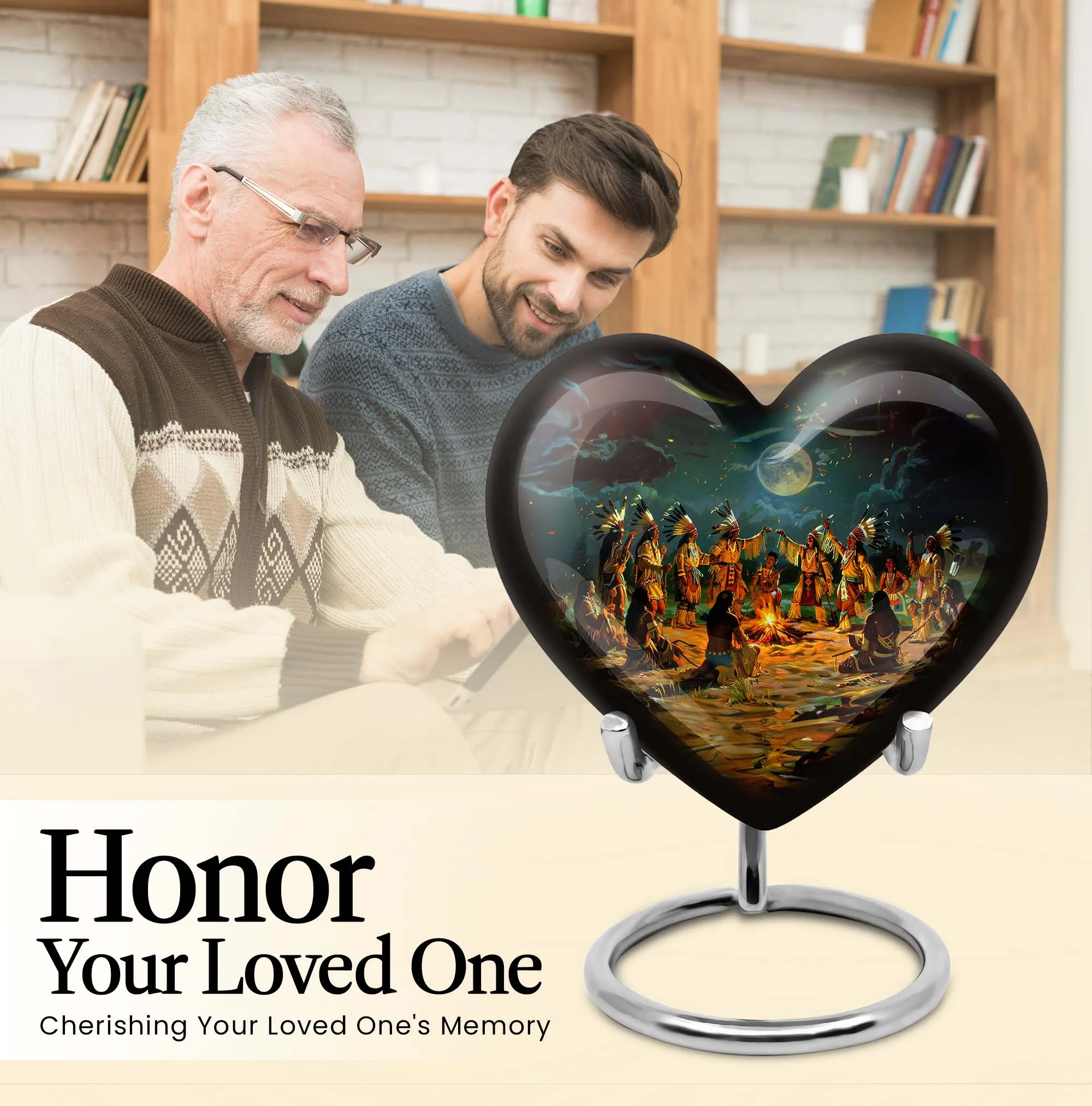 Heart TribeMan Memorial Cremation Urn - A Symbol of Perpetual Love