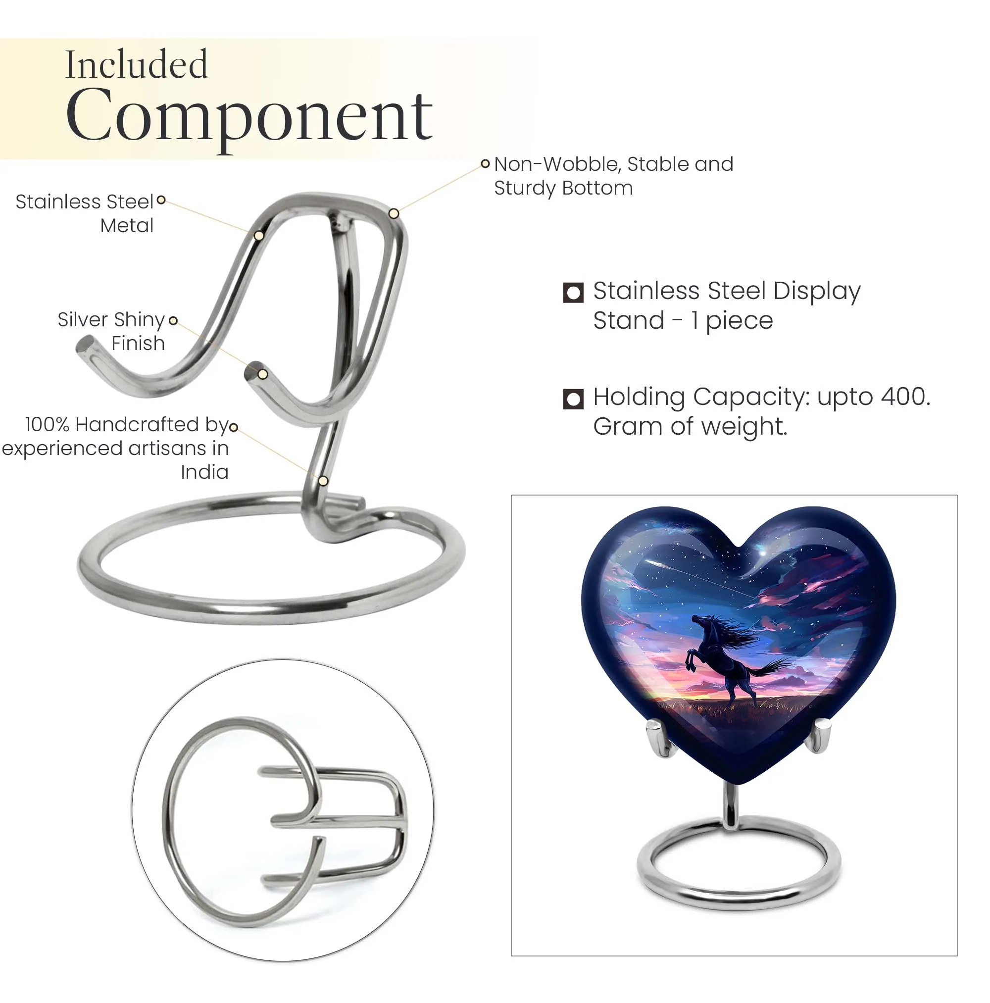 Heartfelt Tribute - Horse Urn - Memorial Keepsake for Eternal Peace