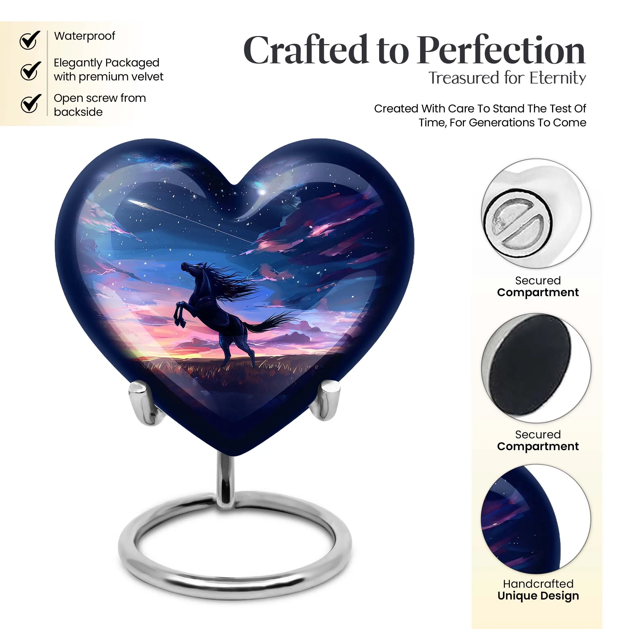 Heartfelt Tribute - Horse Urn - Memorial Keepsake for Eternal Peace