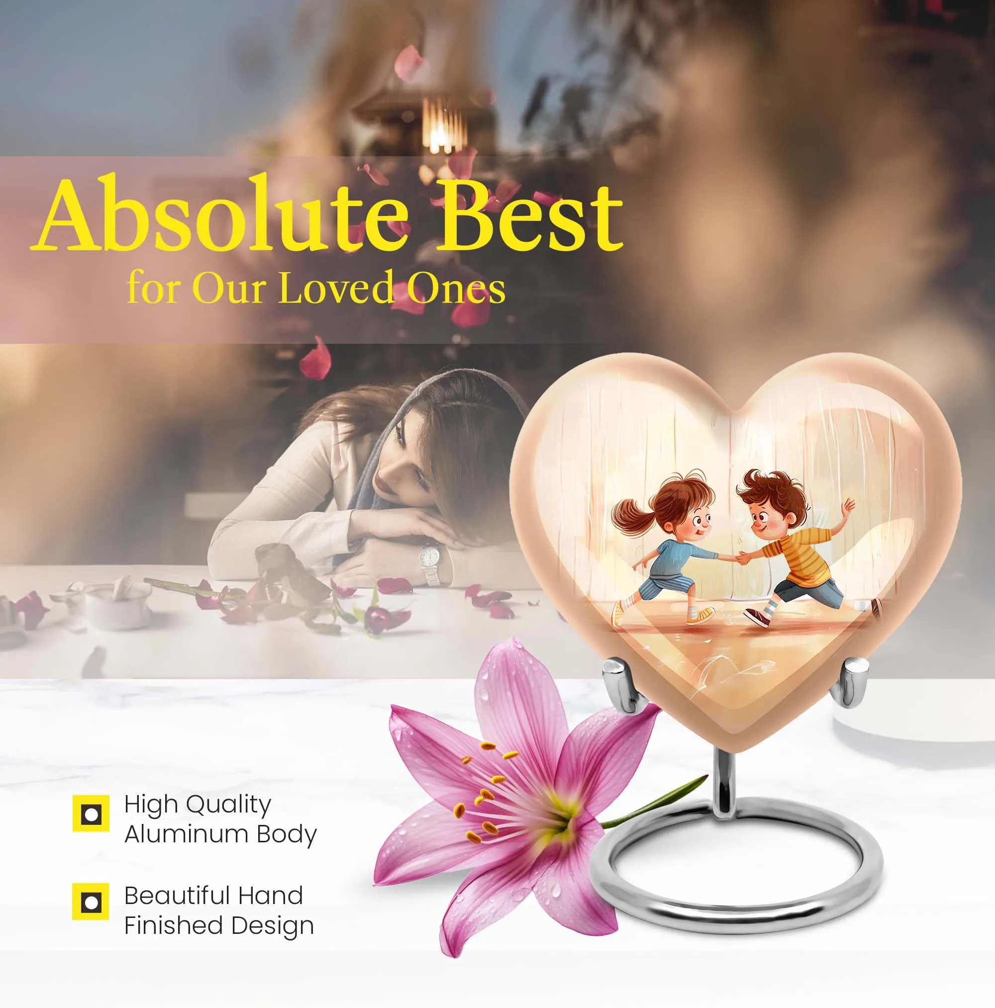 Hearthside: Brother and Sister Cremation Urn for Mother's