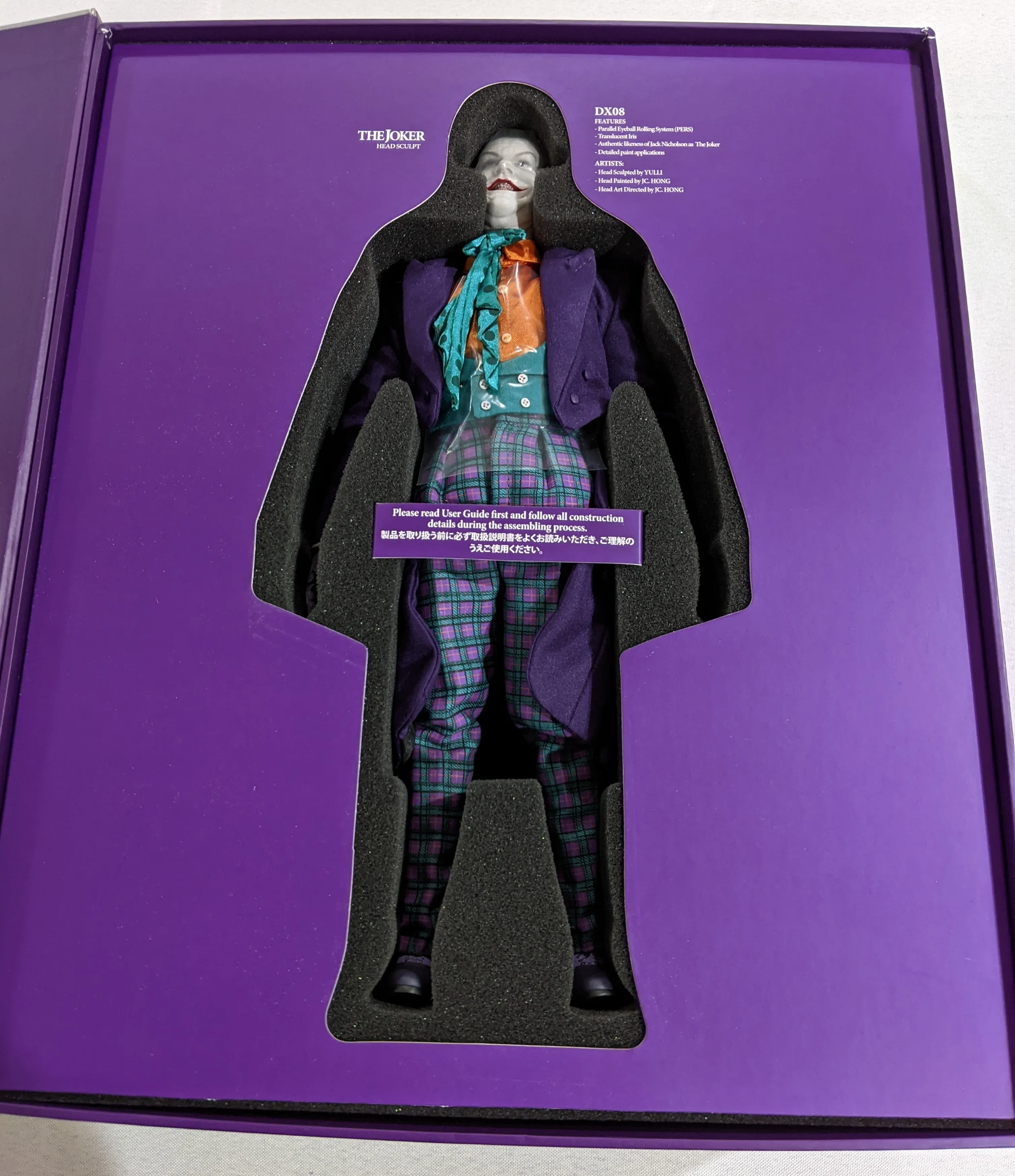 Hot Toys 1/6 1989 Batman The Joker Movie Masterpiece Sixth Scale Figure DX08 *Open Box*