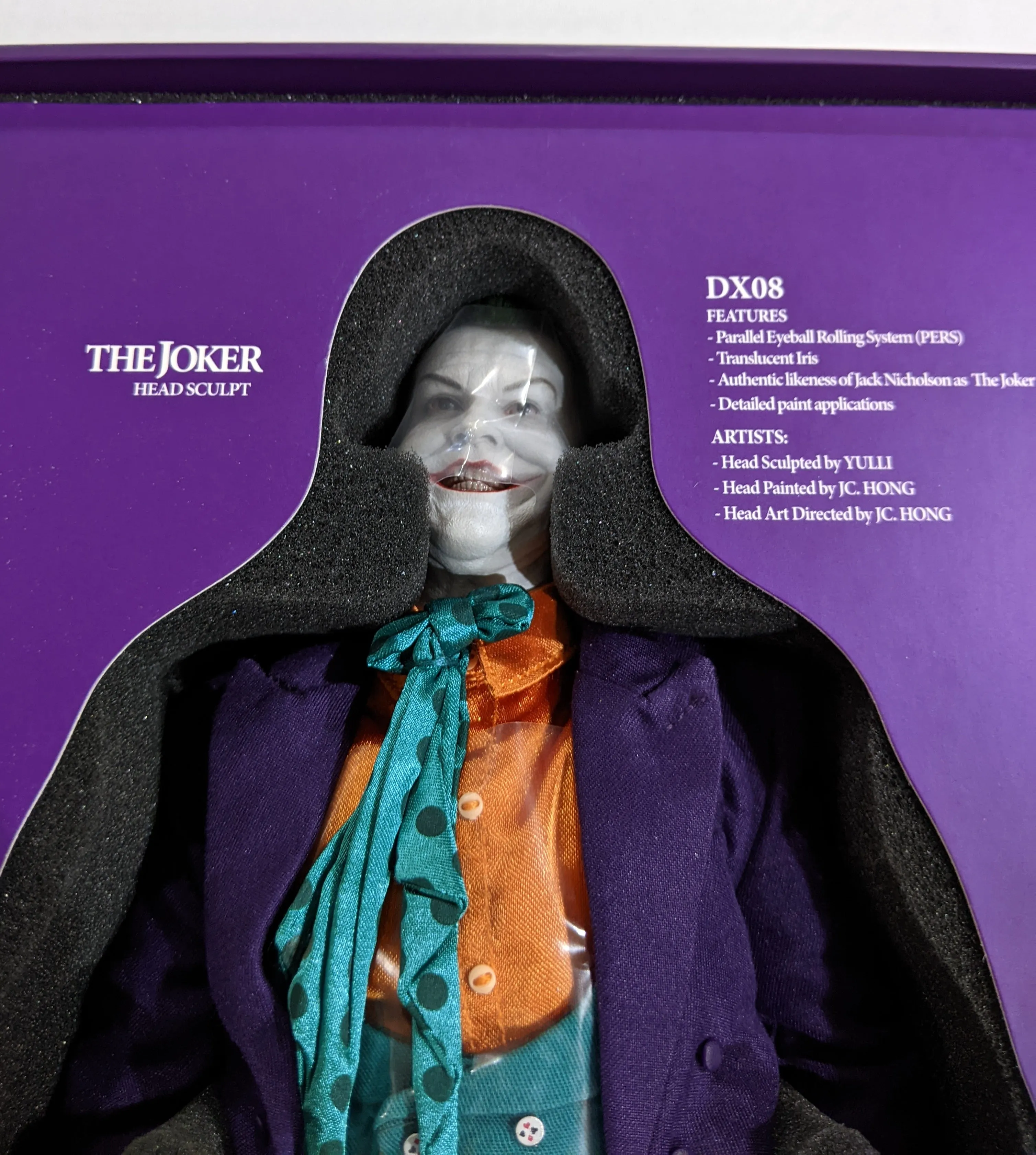 Hot Toys 1/6 1989 Batman The Joker Movie Masterpiece Sixth Scale Figure DX08 *Open Box*