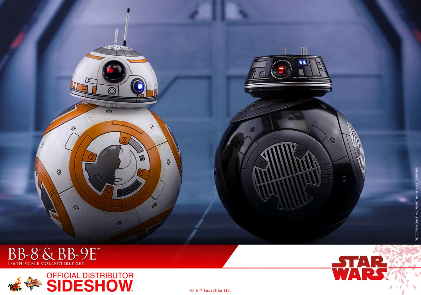 Hot Toys 1/6 BB-8 & BB-9E Star Wars Episode VIII The Last Jedi MMS442 Sixth Scale Figures
