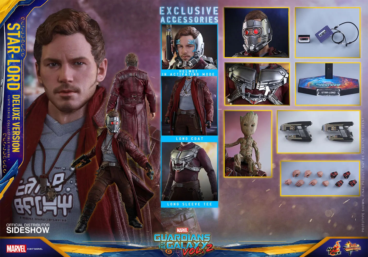 Hot Toys 1/6 Guardians of the Galaxy Vol. 2 Star Lord Deluxe Version Sixth Scale MMS421