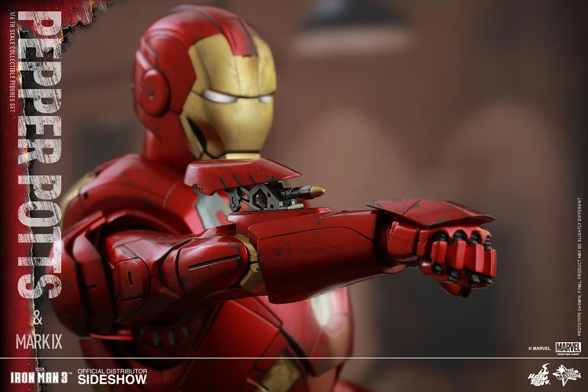 Hot Toys 1/6 Iron Man 3 Pepper Potts and Mark IX 9 Iron Man Sixth Scale Figure MMS311